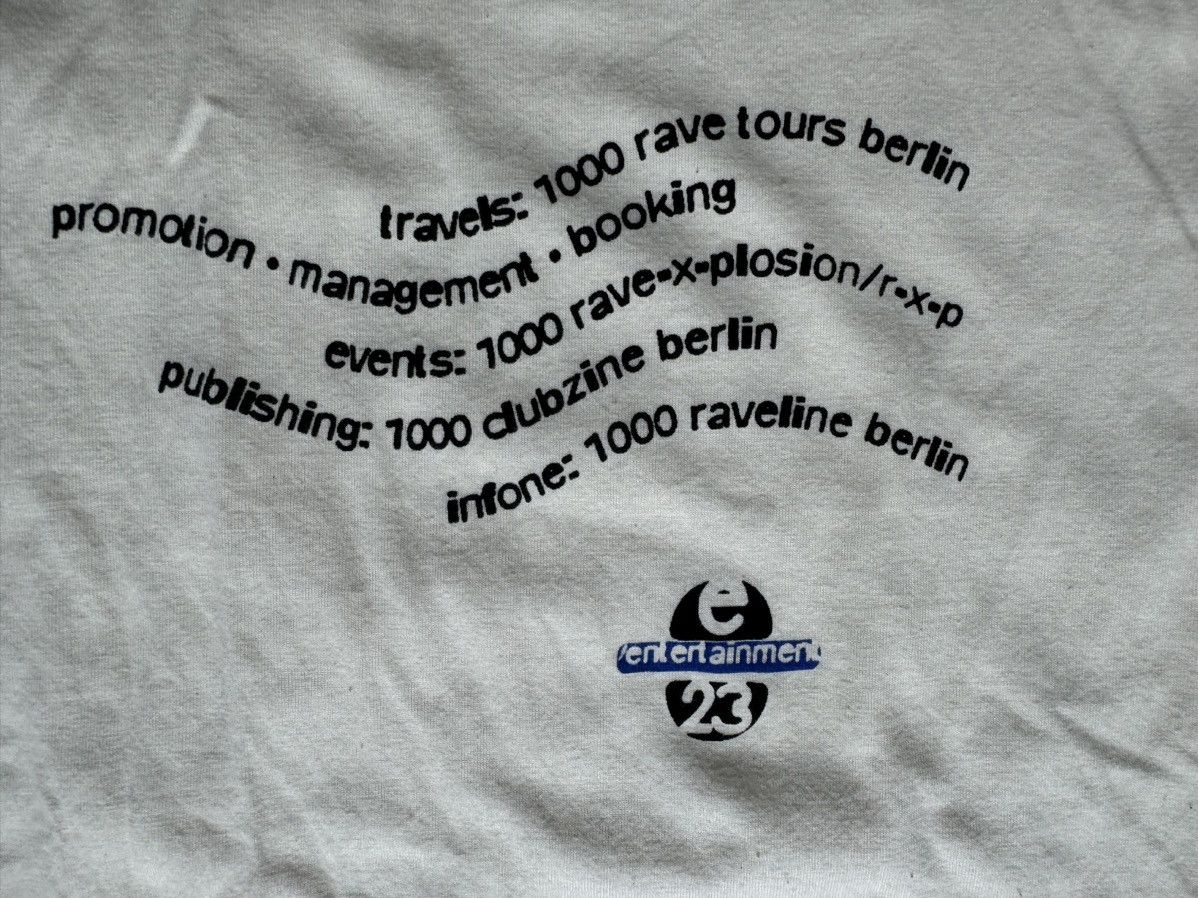 Vintage VTG 1995 PASH Berlin Underground Techno Longsleeve 1000 Size US L / EU 52-54 / 3 - 18 Thumbnail