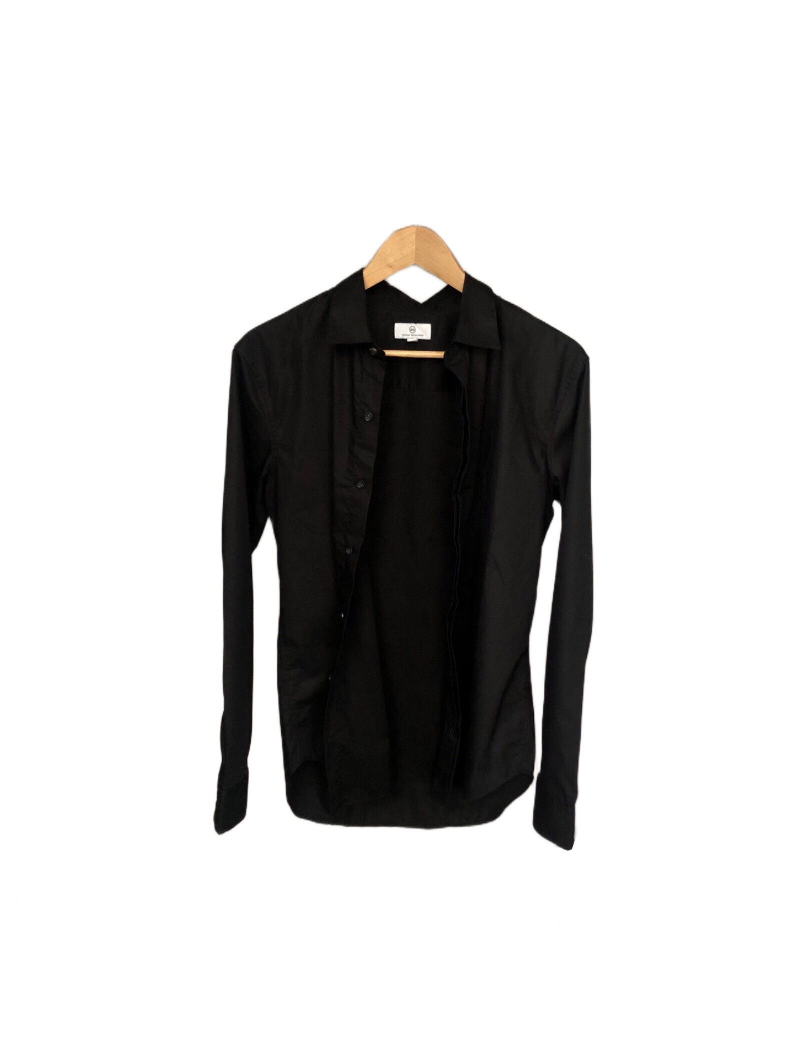 AG Adriano Goldschmied Adriano Goldschmied Black Cotton Slim Button Up Dress Shirt Size US S / EU 44-46 / 1 - 2 Thumbnail