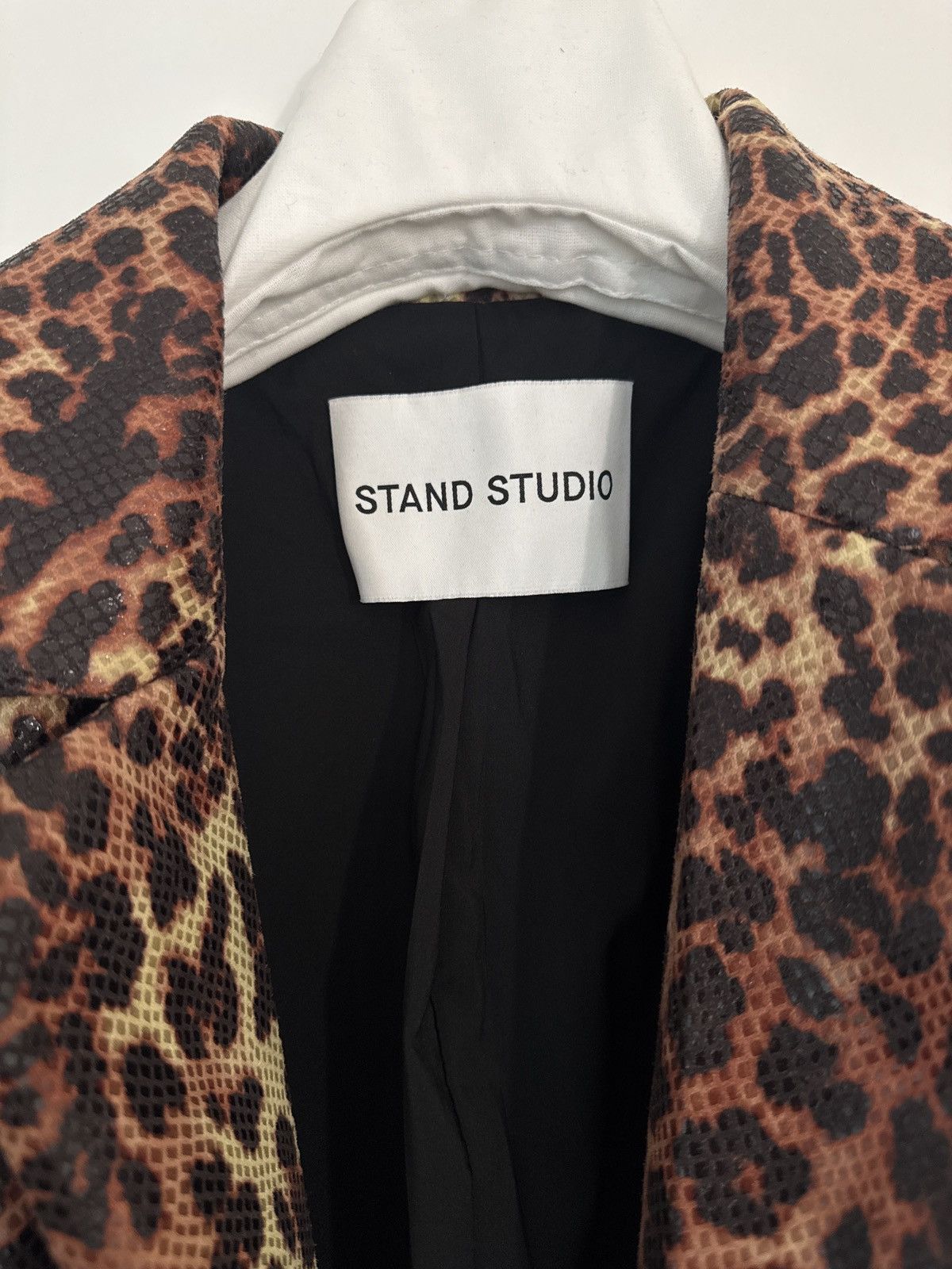 STAND STUDIO Stand Studio Leopard Blazer – Faux Leather Animal Print Size XS / US 0-2 / IT 36-38 - 4 Thumbnail