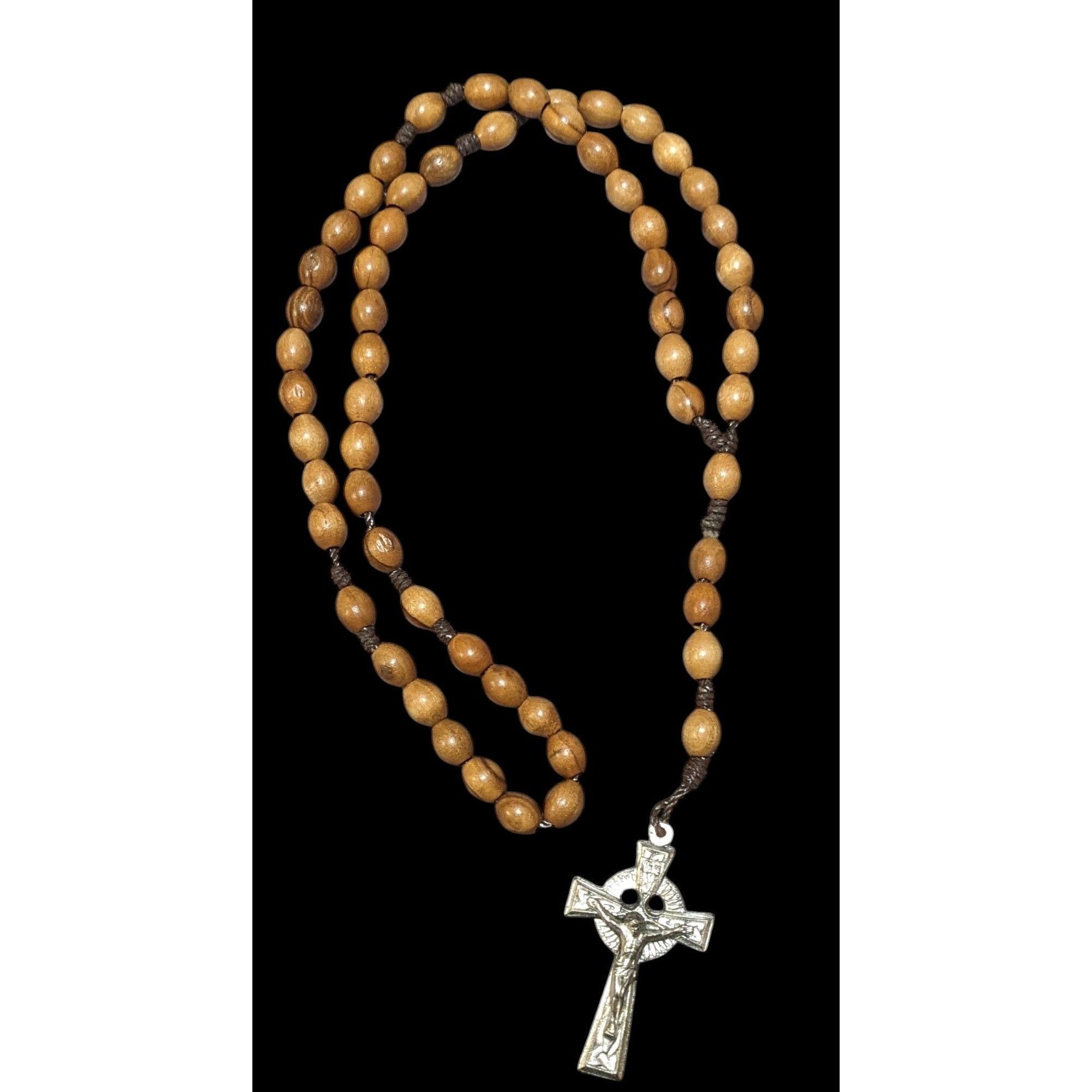 Other Vintage Brown Wood Beaded Rosary Necklace Size ONE SIZE - 1 Thumbnail