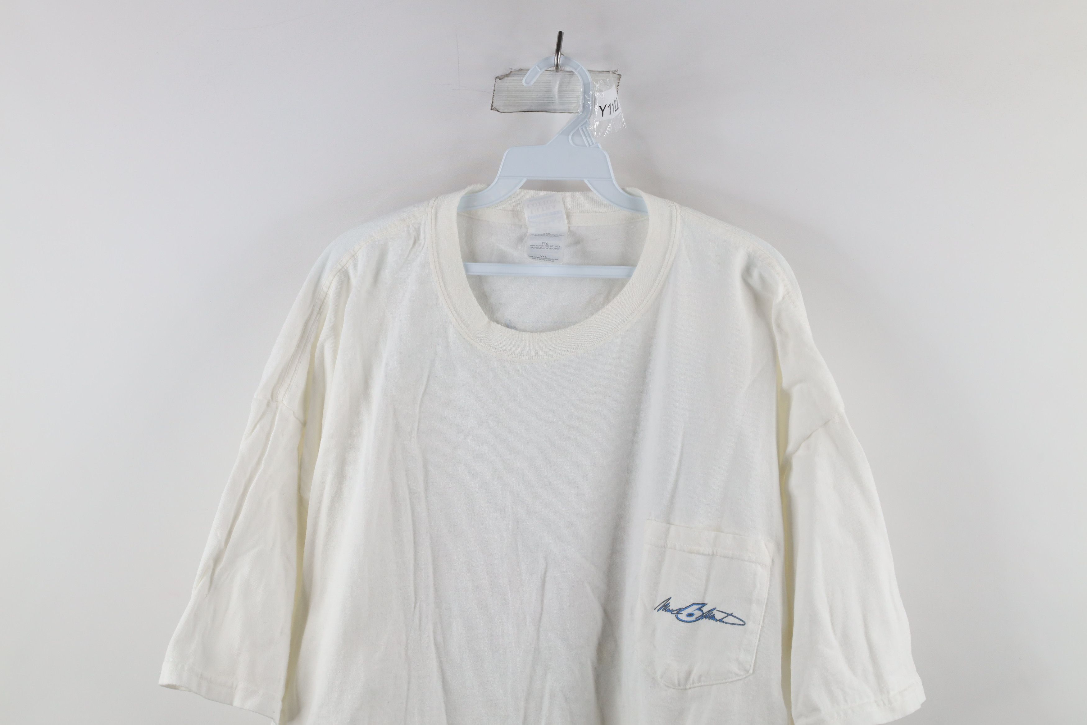 Vintage Vintage 90s NASCAR Out Mark Martin Racing Pocket T-Shirt Size US XXL / EU 58 / 5 - 2 Thumbnail