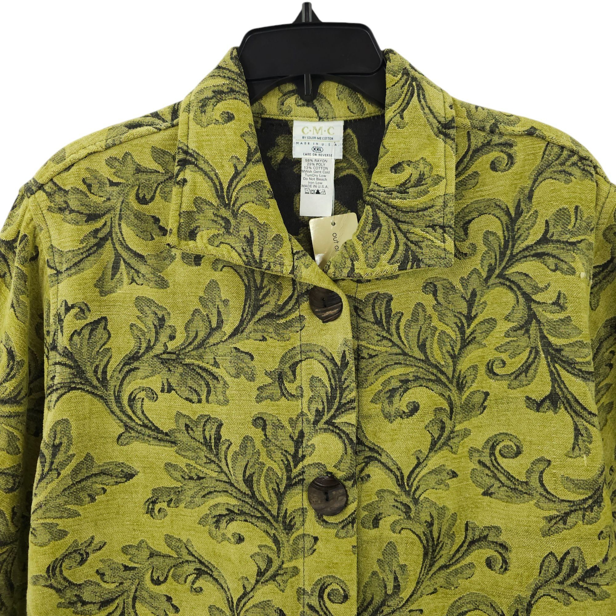 Other CMC Color Me Cotton Floral Button Front Blazer Jacket Womens Size XXL / US 16-18 / IT 52-54 - 10 Thumbnail