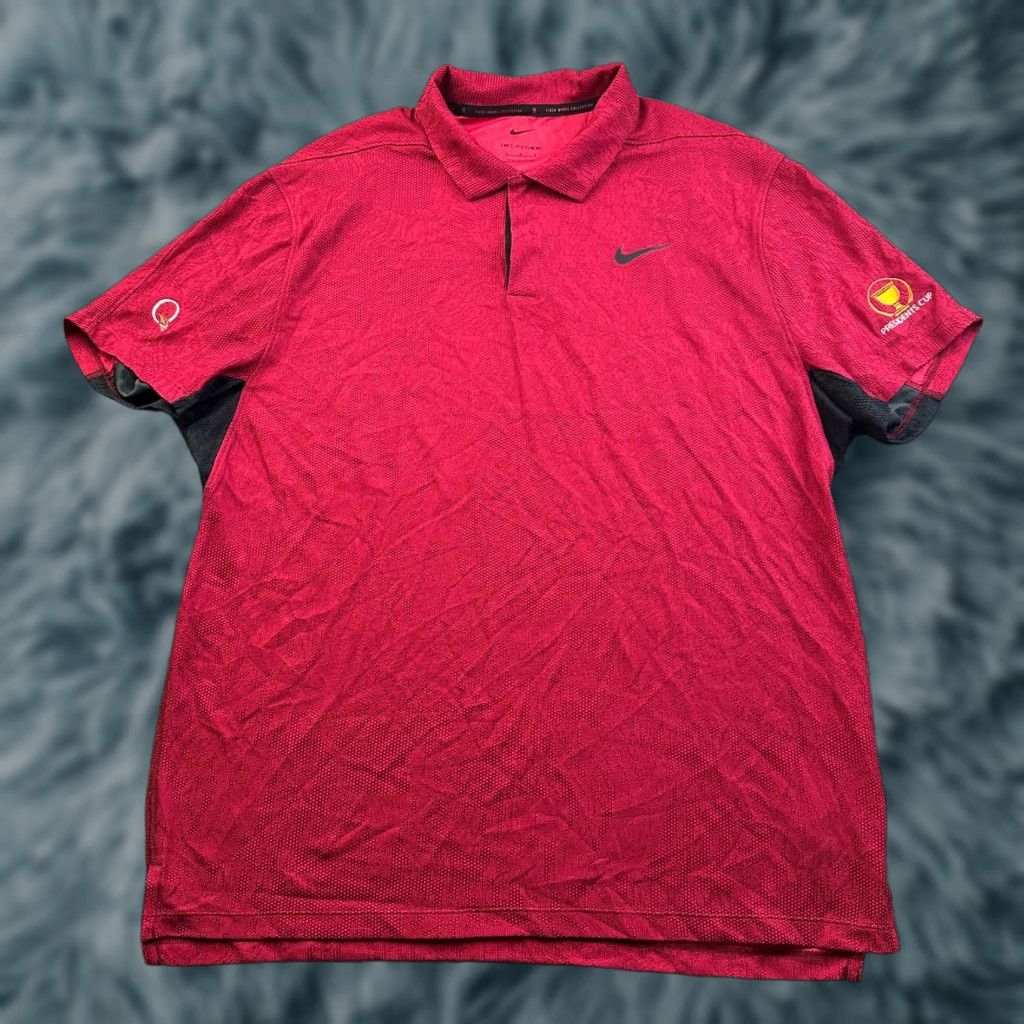 Nike Nike Tiger Woods Polo Shirt Mens Large Red Dri-Fit ADV Short Sleeve Golf Casual Vintage No Size US L / EU 52-54 / 3 - 1 Thumbnail