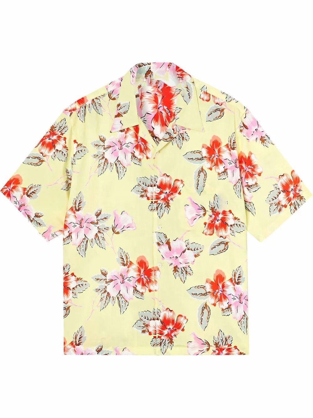 Other Hibiscus Print Short Sleeve Shirt | Tropical Aloha Button-Up Size US S / EU 44-46 / 1 - 3 Thumbnail