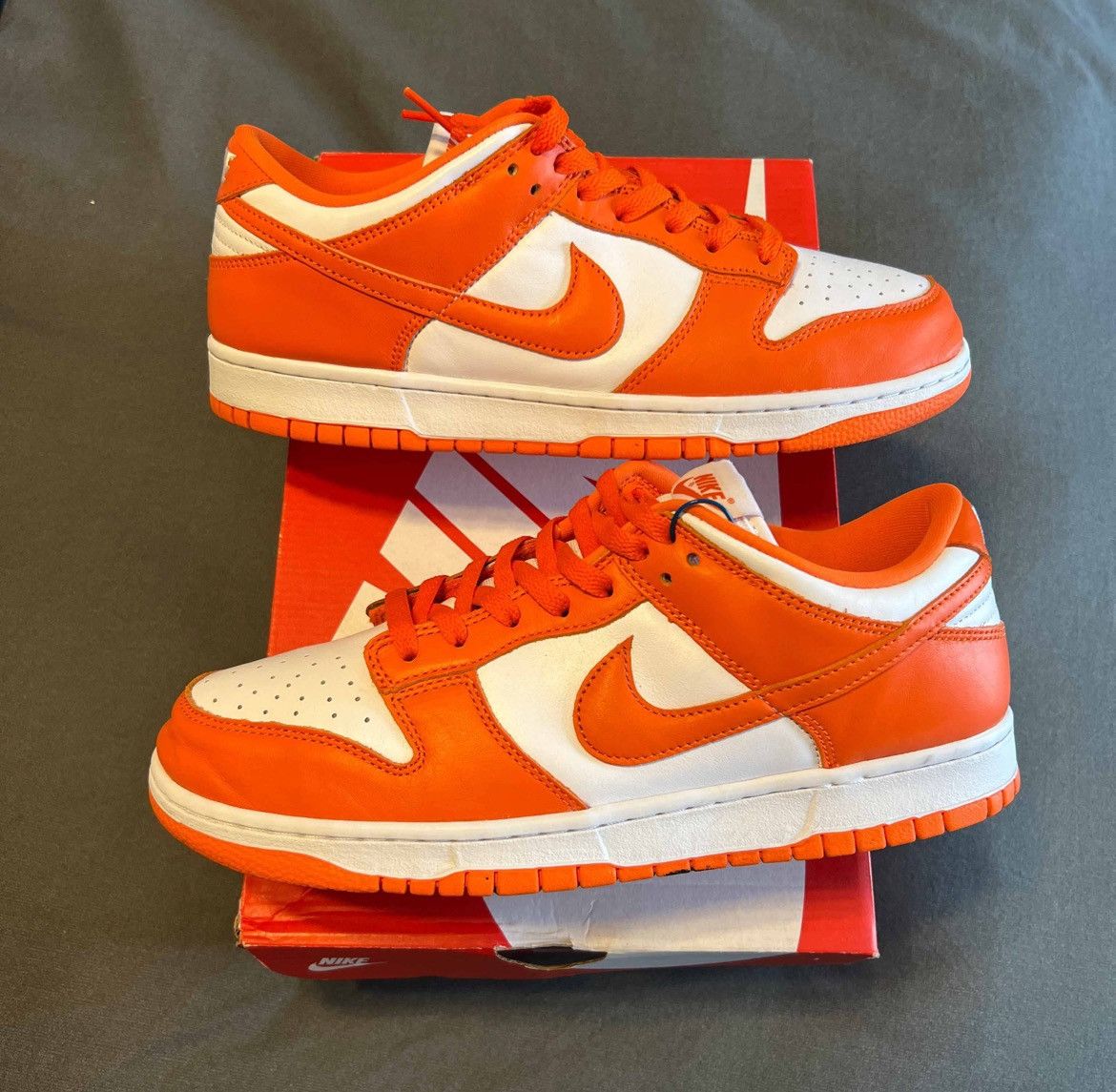 image of Nike Dunk Low Retro Sp Syracuse Size 10.5 Cu1726 101 Shoes in Orange, Men's