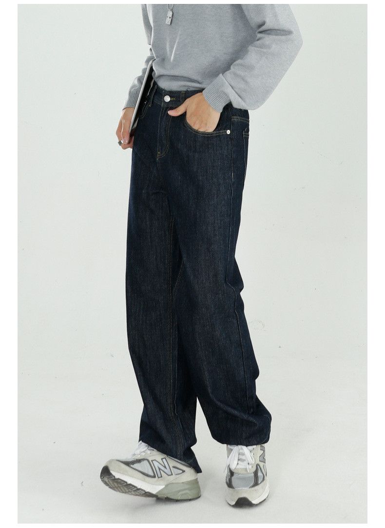 Japanese Brand Japanese retro black versatile loose straight jeans for men Size US 32 / EU 48 - 2 Thumbnail