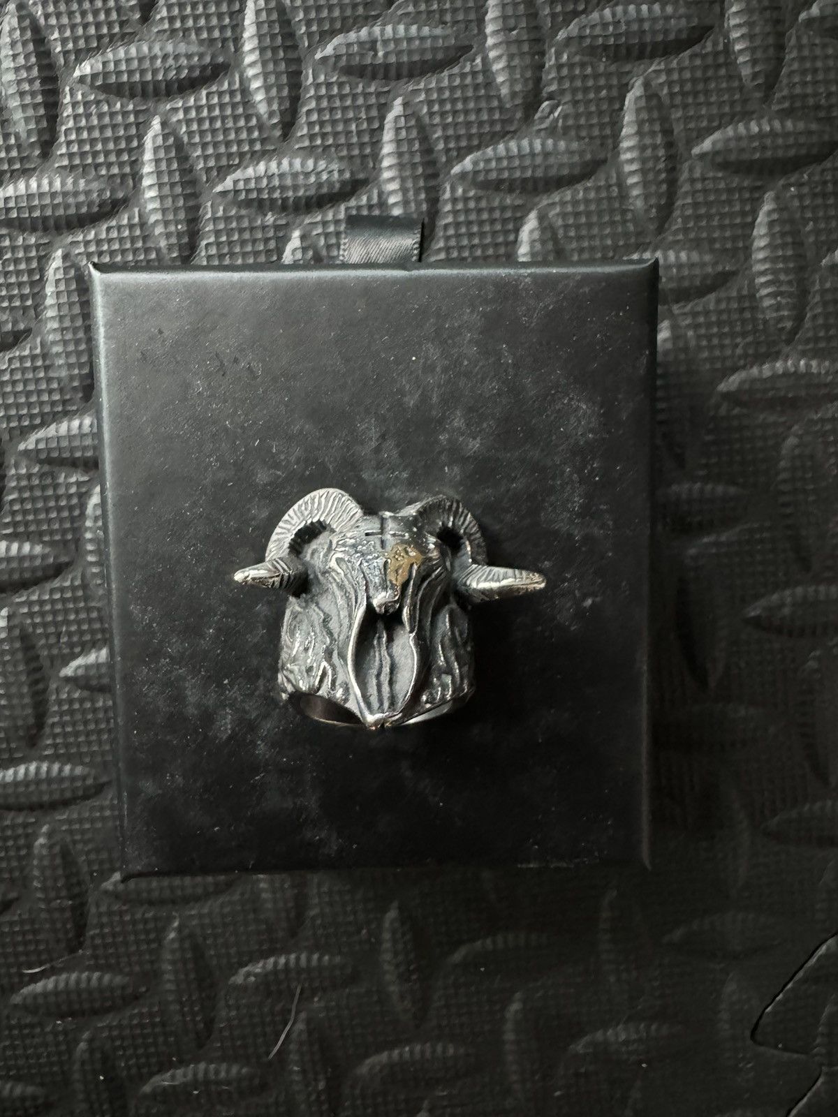 Vintage Baphomet Goat Silver Ring Size ONE SIZE - 2 Thumbnail