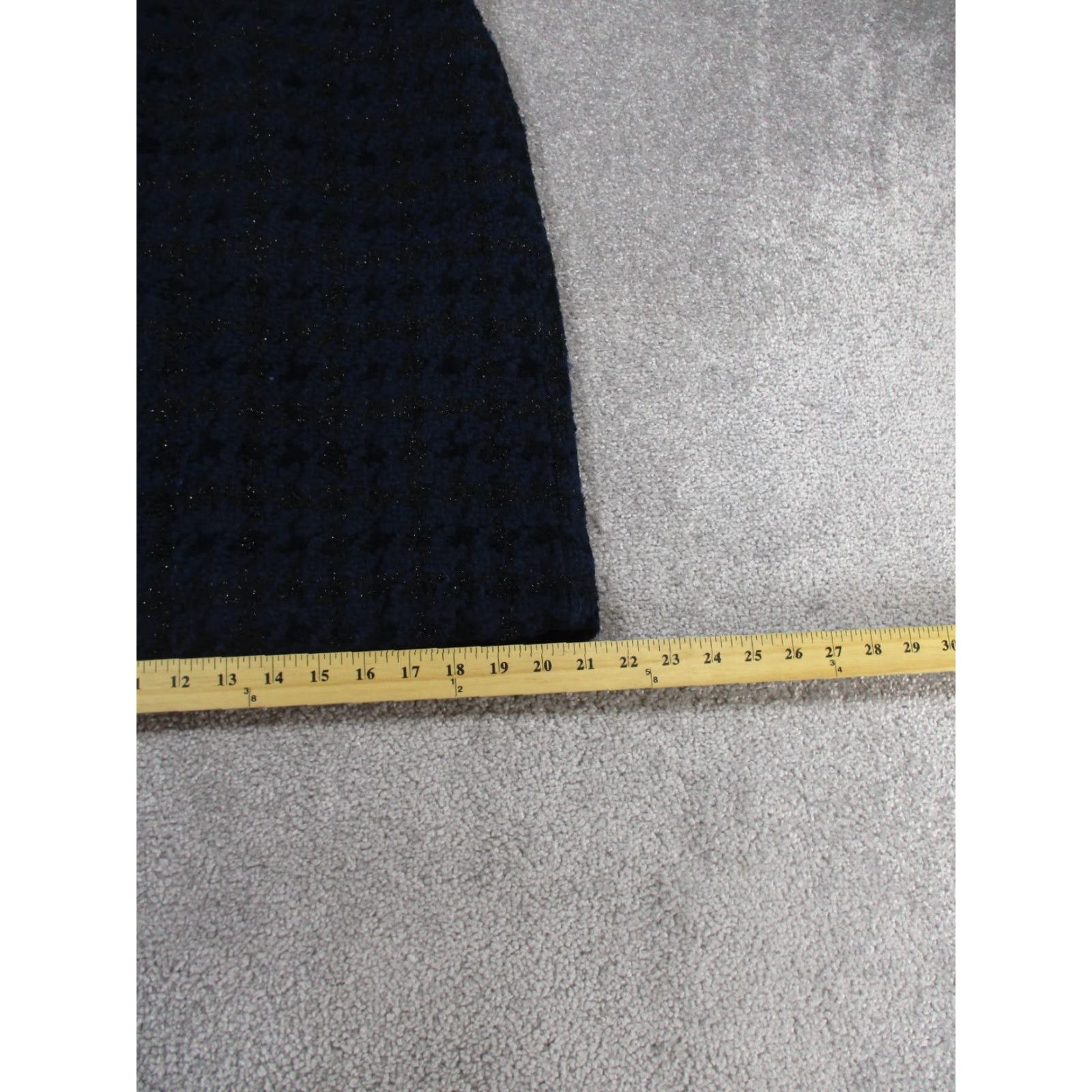 J.Crew J. Crew Skirt Womens 14 Dark Blue Black Glitter Wool Blend Straight Size 36" / US 14 / IT 50 - 4 Thumbnail