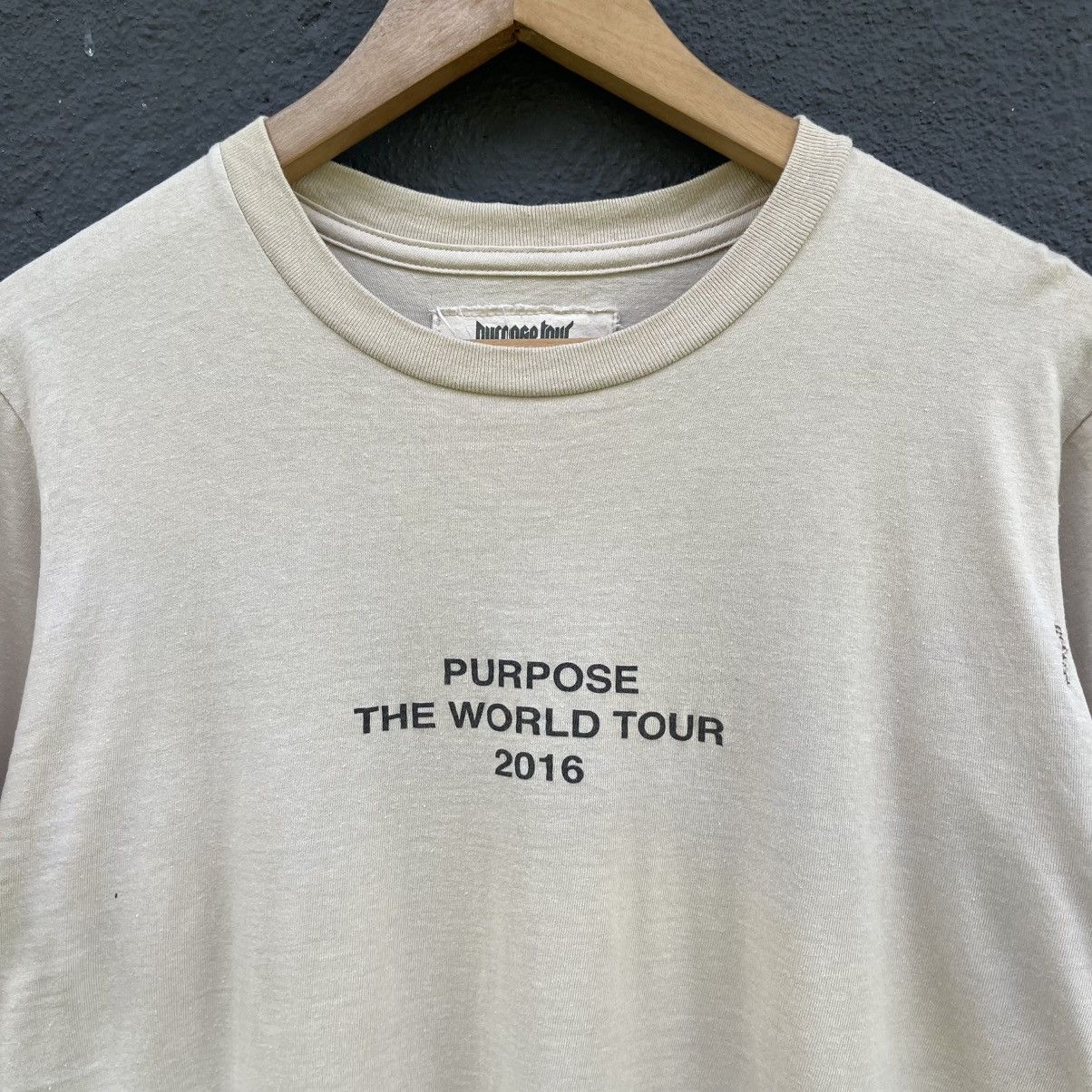 Justin Bieber Thrashed Faded Justin Bieber Purpose Tour Tee Size US S / EU 44-46 / 1 - 5 Thumbnail
