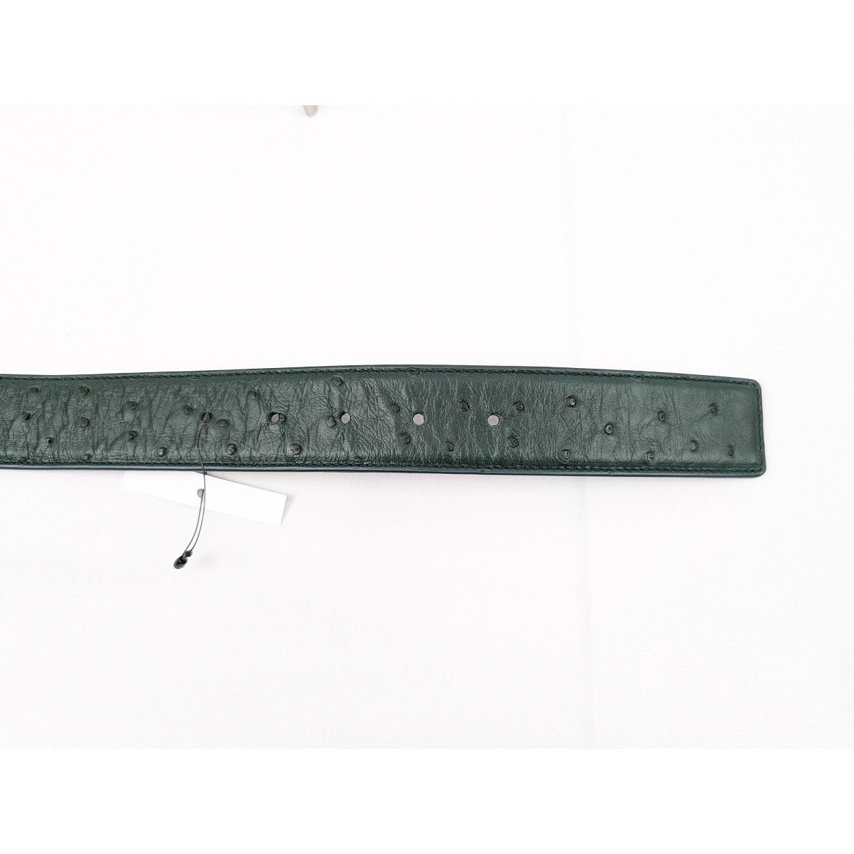 Bottega Veneta o1rshd1 Size: 90 / Struzzo/Light Calf Belt in Pine Green Size ONE SIZE - 7 Thumbnail