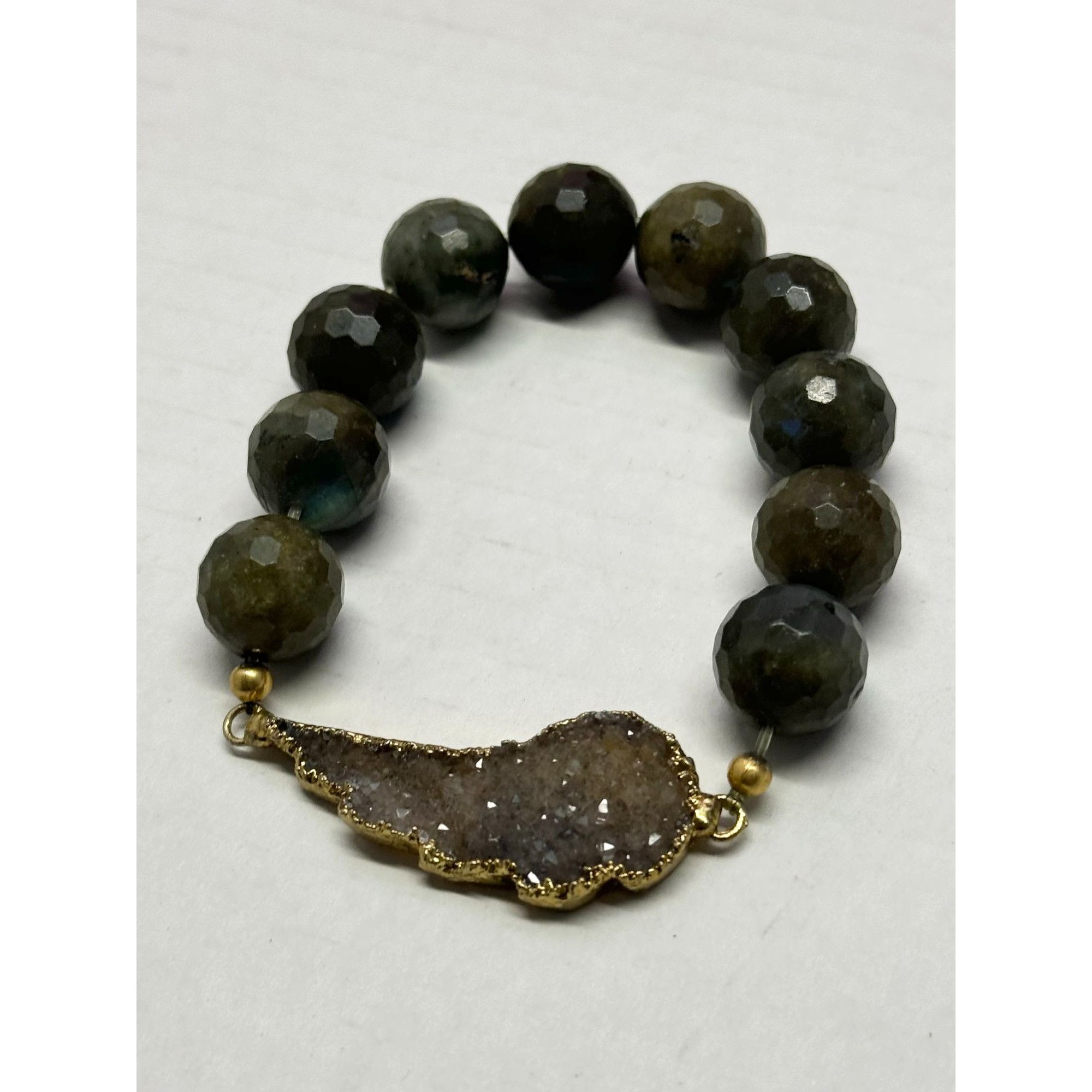 Vintage Vintage semi precious druzy stretch bracelet Size ONE SIZE - 2 Thumbnail