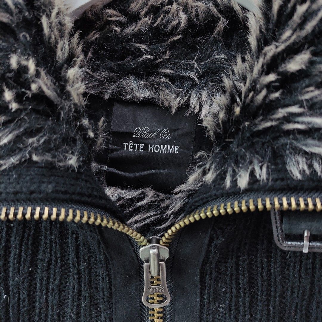 Issey Miyake × Tete Homme Tete home knit fur jacket Size US M / EU 48-50 / 2 - 6 Thumbnail