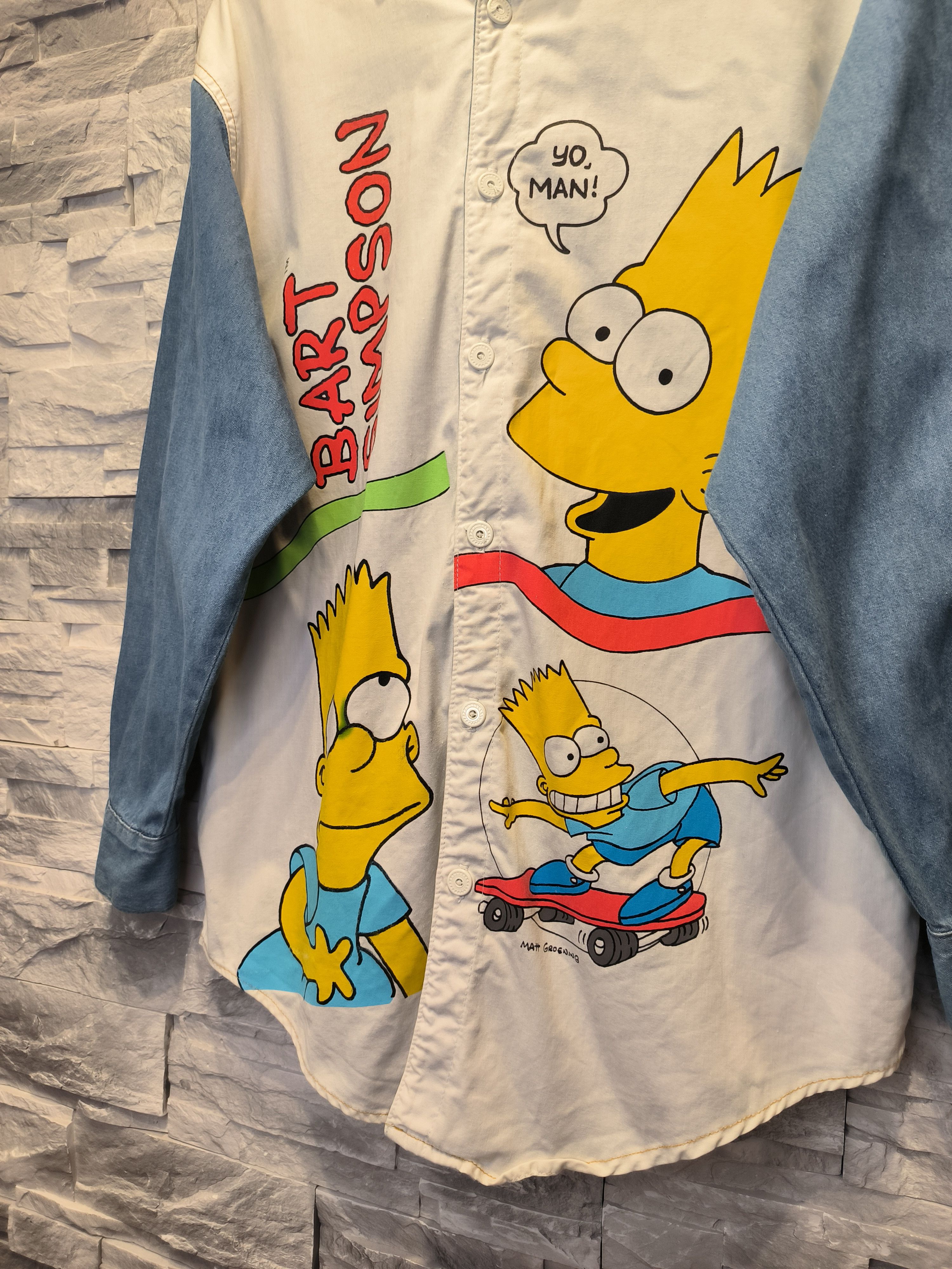 The Simpsons × Vintage Vintage The Simpsons Stickshift 90s Shirt Bart Button-Up Size US L / EU 52-54 / 3 - 2 Thumbnail