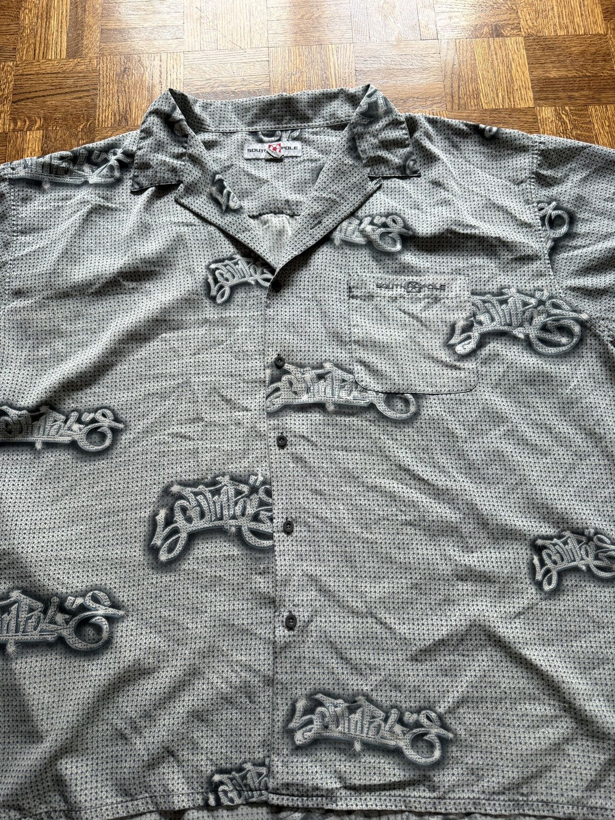 Southpole Vintage Southpole AOP Camp Collar Button Up Shirt 4XL Size US XXL / EU 58 / 5 - 2 Thumbnail
