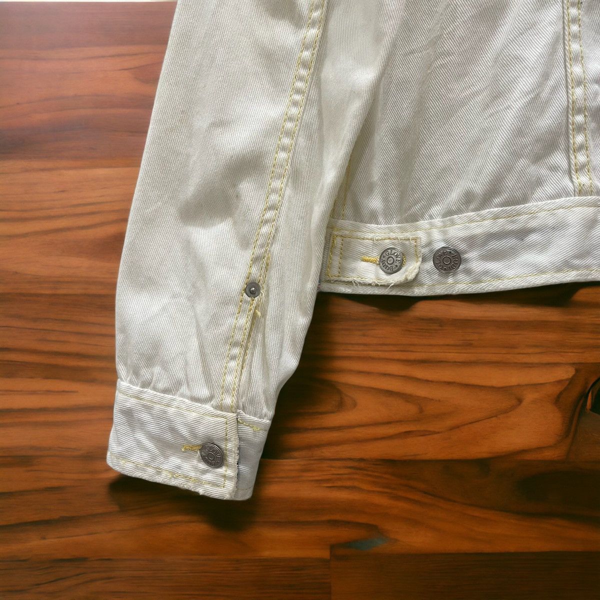 Body Glove × Vintage Rare Vintage Body Glove White Denim Trucker Button Jacket Size M / US 6-8 / IT 42-44 - 10 Thumbnail