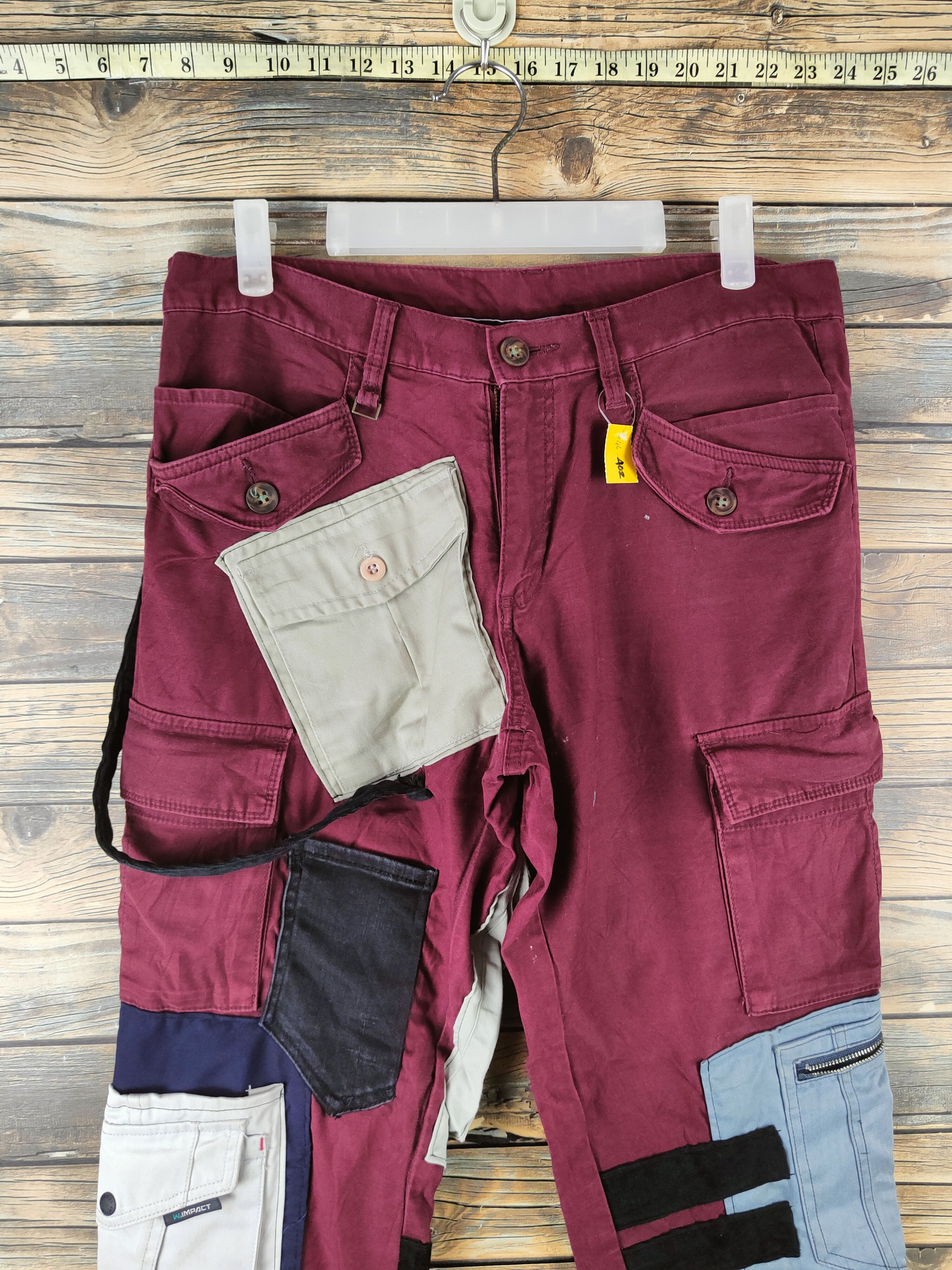 Japanese Brand DL Here's Street Purple Multipocket Cargo Pants #46-402 Size US 32 / EU 48 - 2 Thumbnail