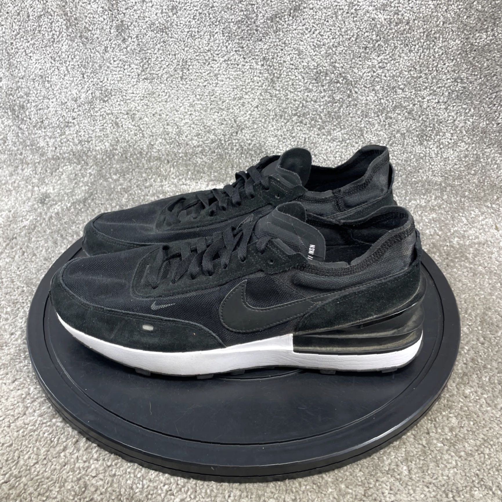 Nike Nike Waffle One Shoes Mens Size 11.5 Black Leather Casual Sneaker Size US L / EU 52-54 / 3 - 5 Thumbnail