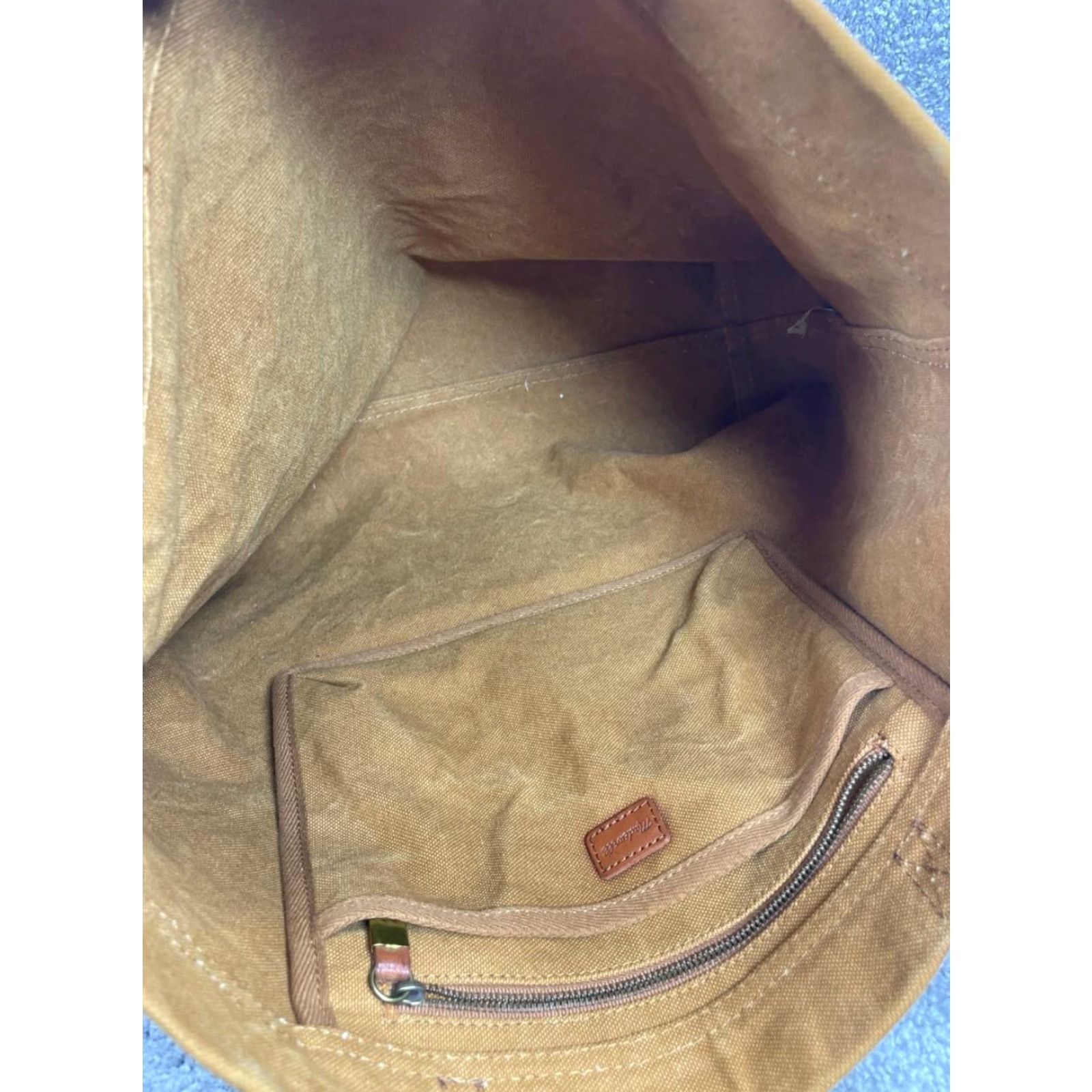 Madewell Madewell Bags Shoulder Brown Leather Inner Zip Pocket Double Handle Strap Medium Womens Brown Leather Shoulder Bag Size ONE SIZE - 6 Thumbnail
