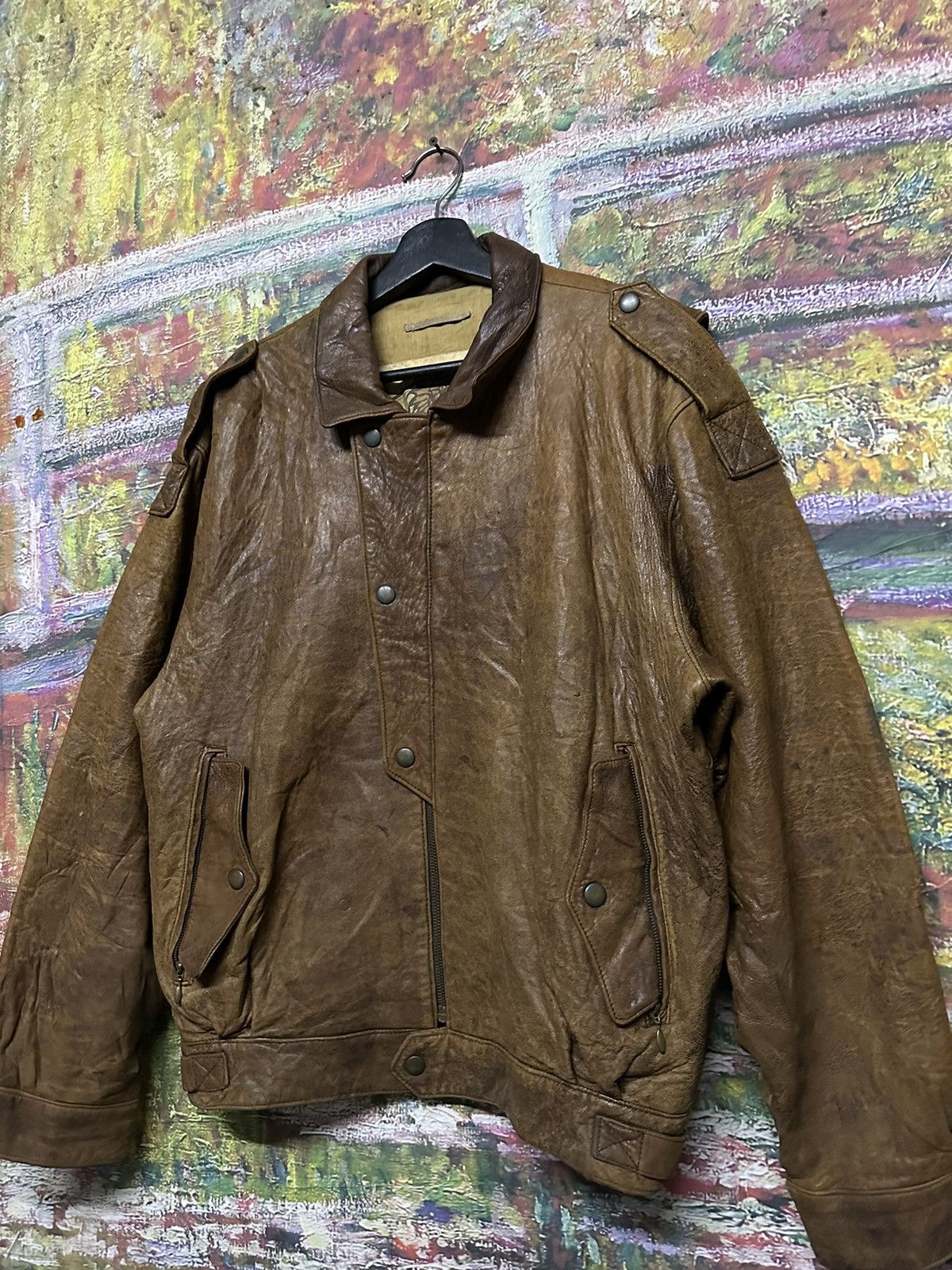 Vintage Vintage Leather Jacket Size US L / EU 52-54 / 3 - 5 Thumbnail