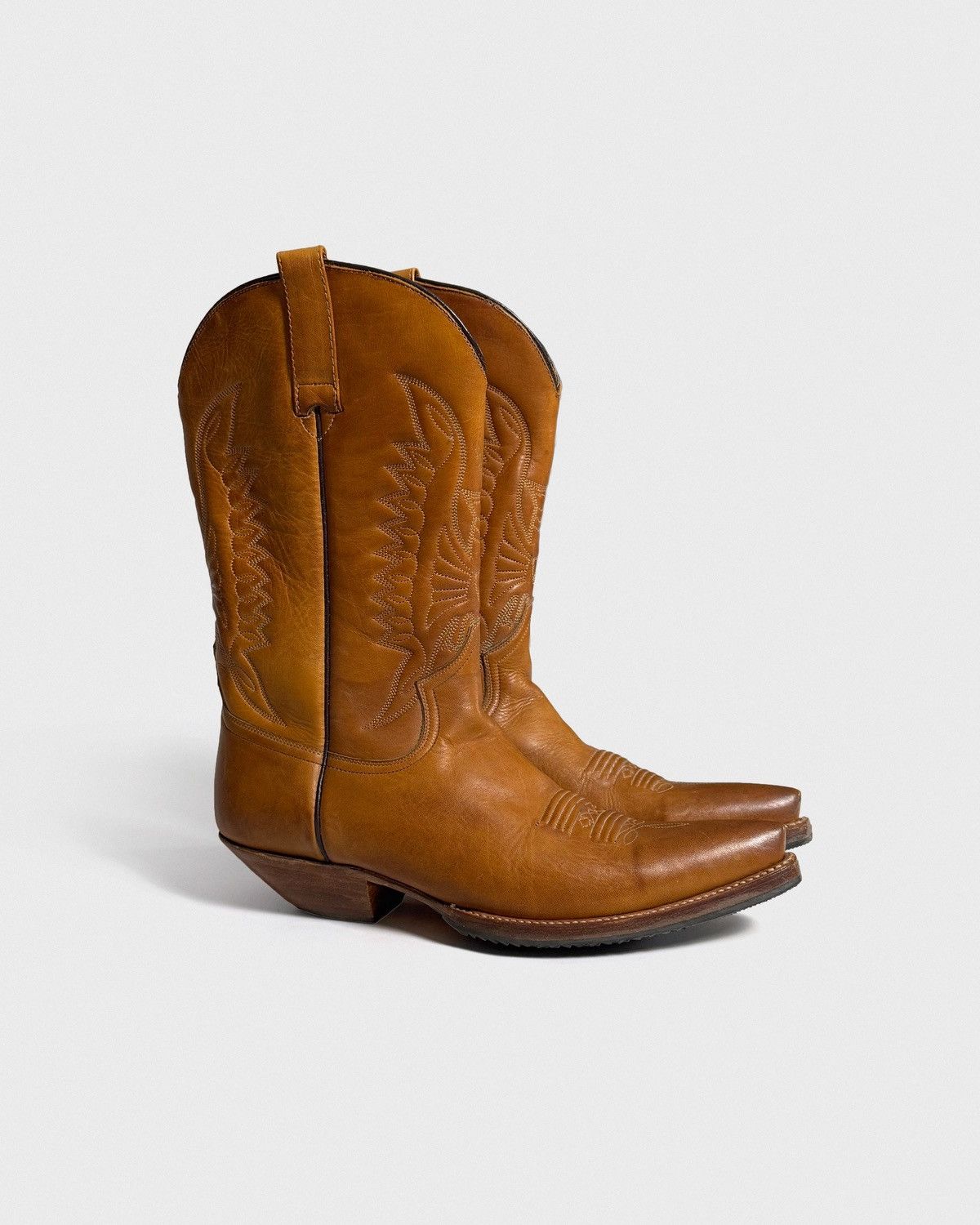 Buffalo London Vintage Buffalo Leather Western Biker Cowboy Boots EU 40 Size US 7 / EU 40 - 1 Thumbnail