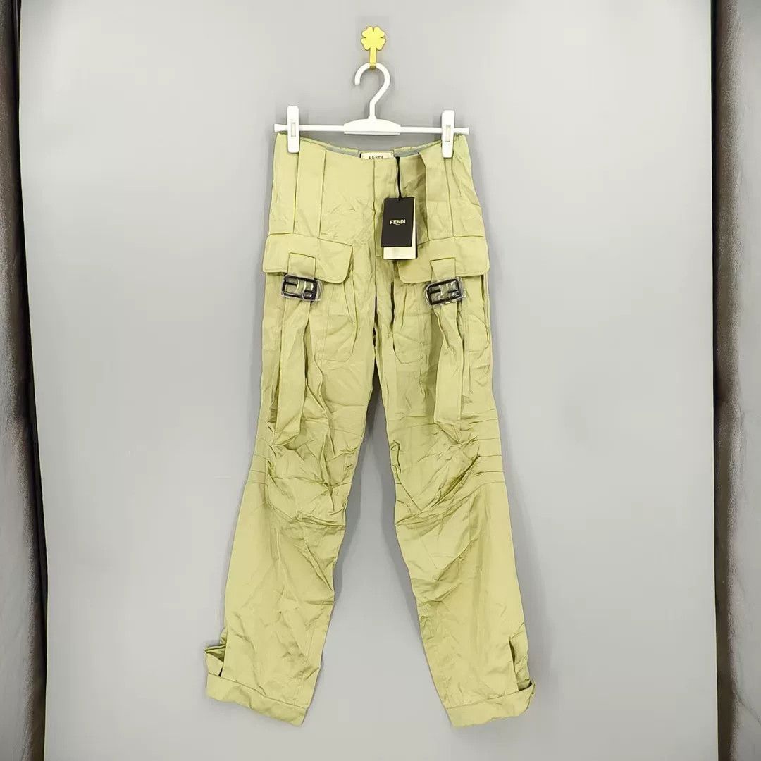 Fendi Fendi Green Pleated Cargo Long Pants Size 36" / US 14 / IT 50 - 1 Thumbnail