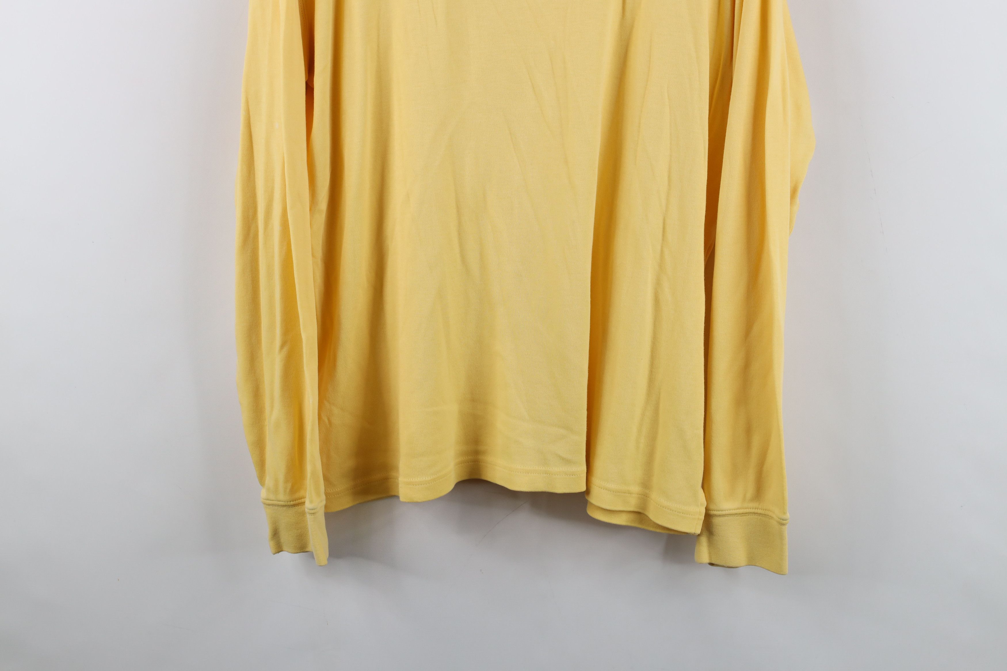 Brooks Brothers Vintage 90s Brook Brothers Turtleneck T-Shirt Yellow Cotton Size US L / EU 52-54 / 3 - 3 Thumbnail