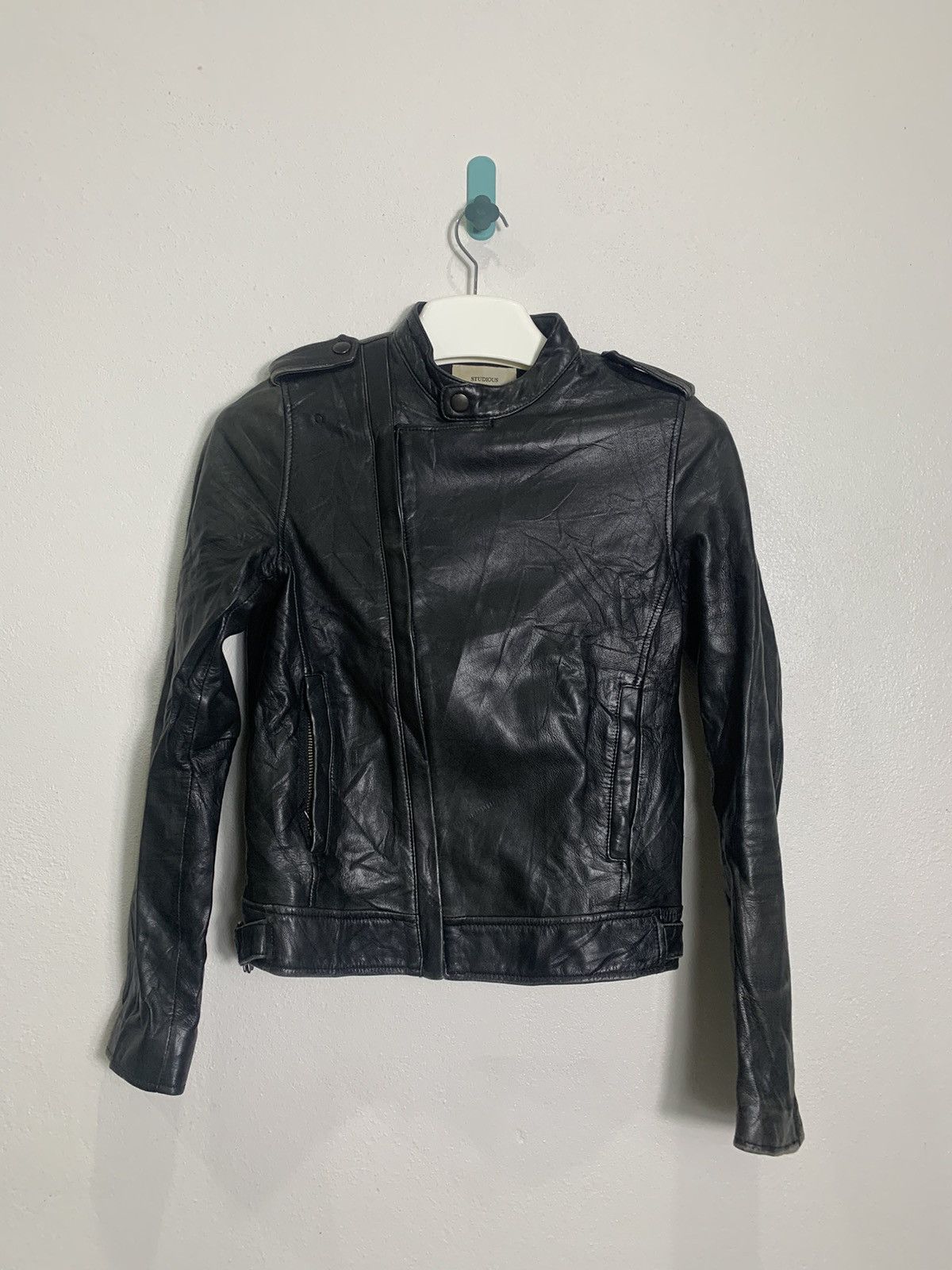 Japanese Brand Studious leather biker jacket(Sheep skin) Size S / US 4 / IT 40 - 1 Thumbnail