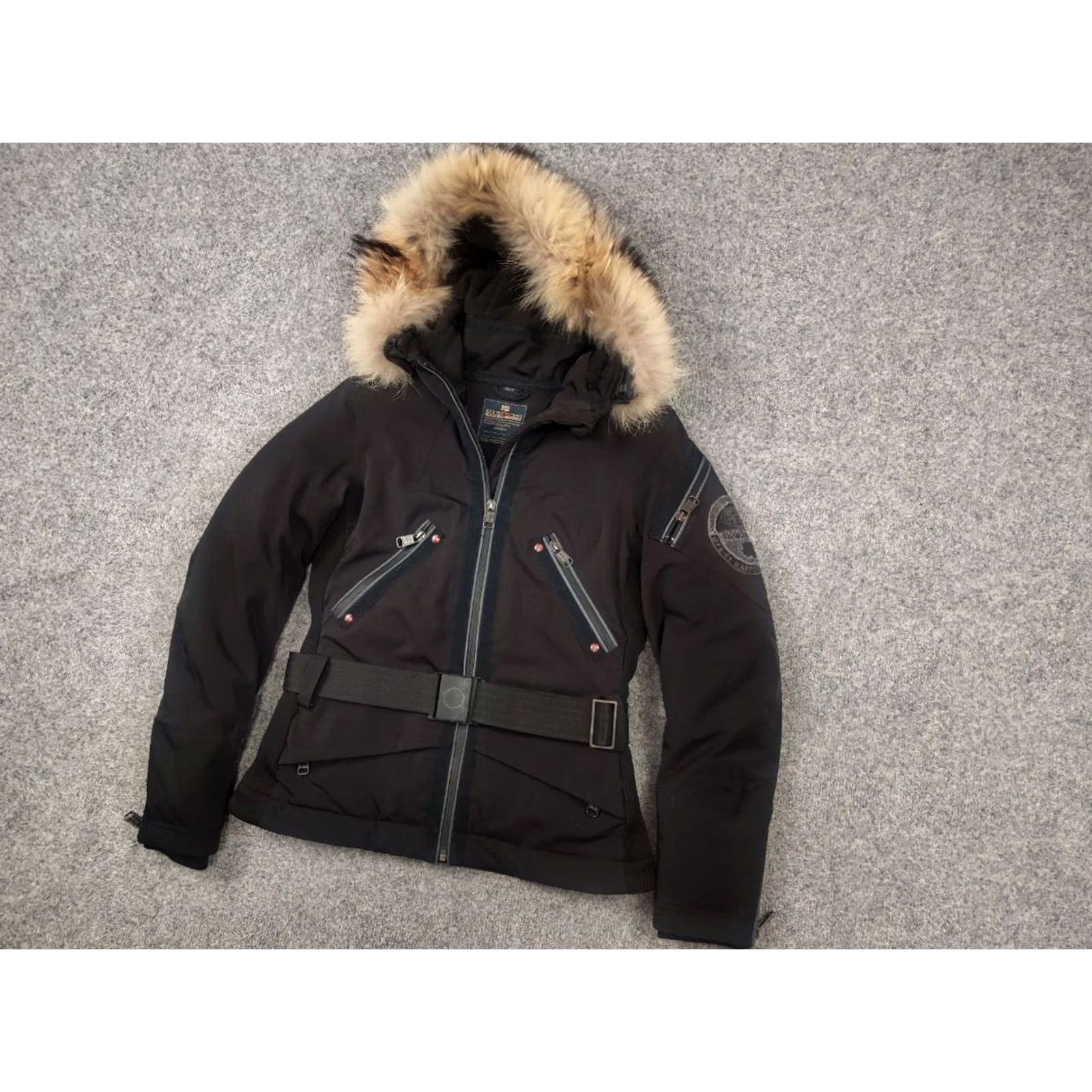 Napapijri Napapijri taped seams GPS Expedition Seams Womens Ski Winter Hooded Fur Jacket Size S / US 4 / IT 40 - 4 Thumbnail