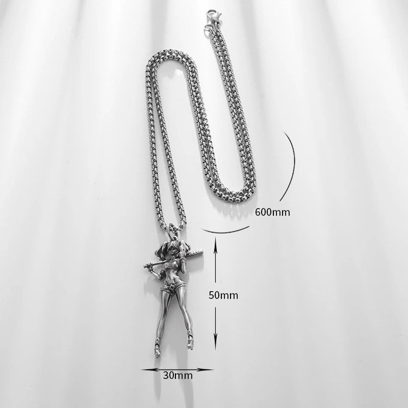 Jewelry Baseball Girl Pendant Necklace Size ONE SIZE - 2 Thumbnail