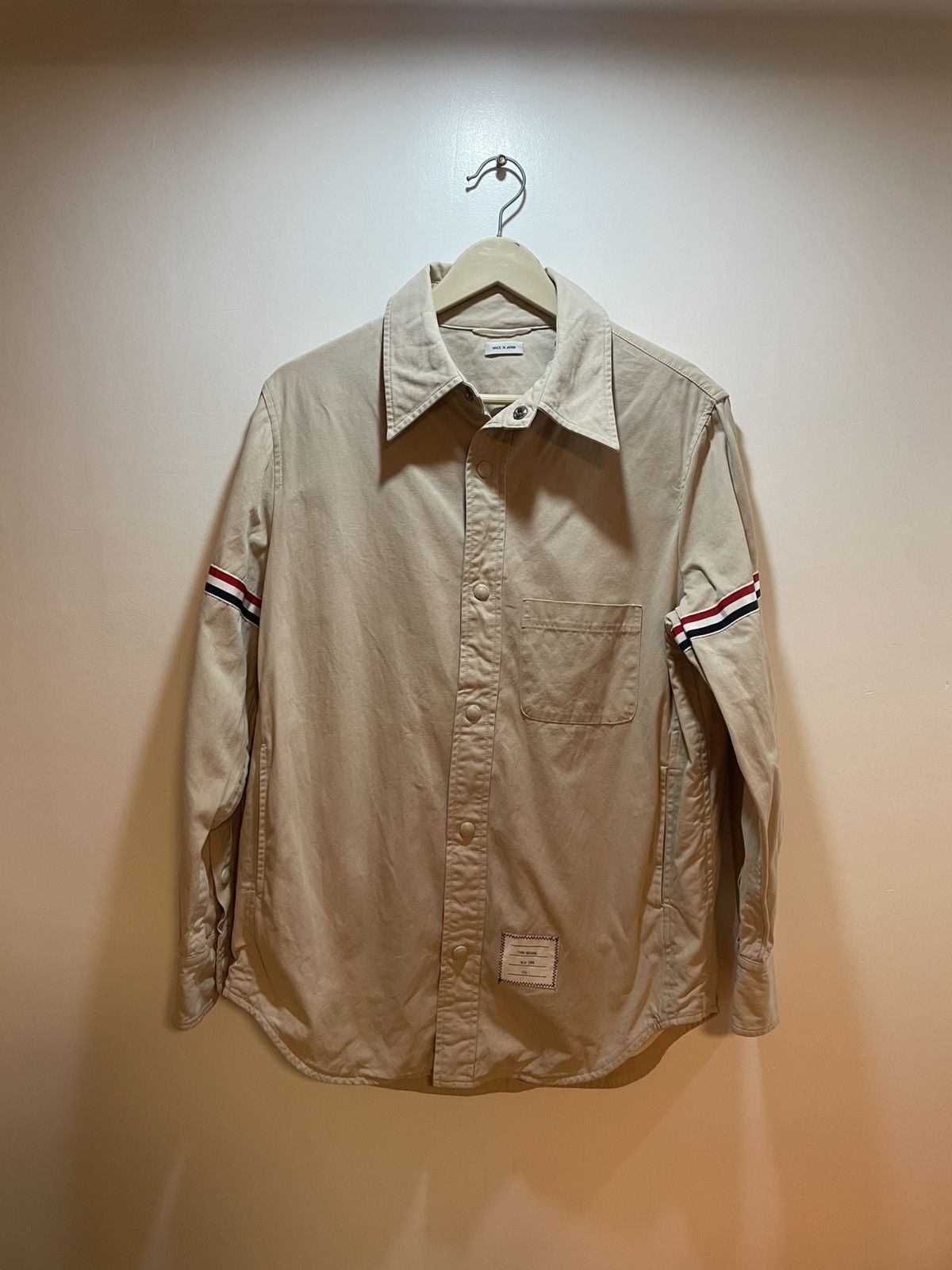 Thom Browne grosgrain armband shirt jacket