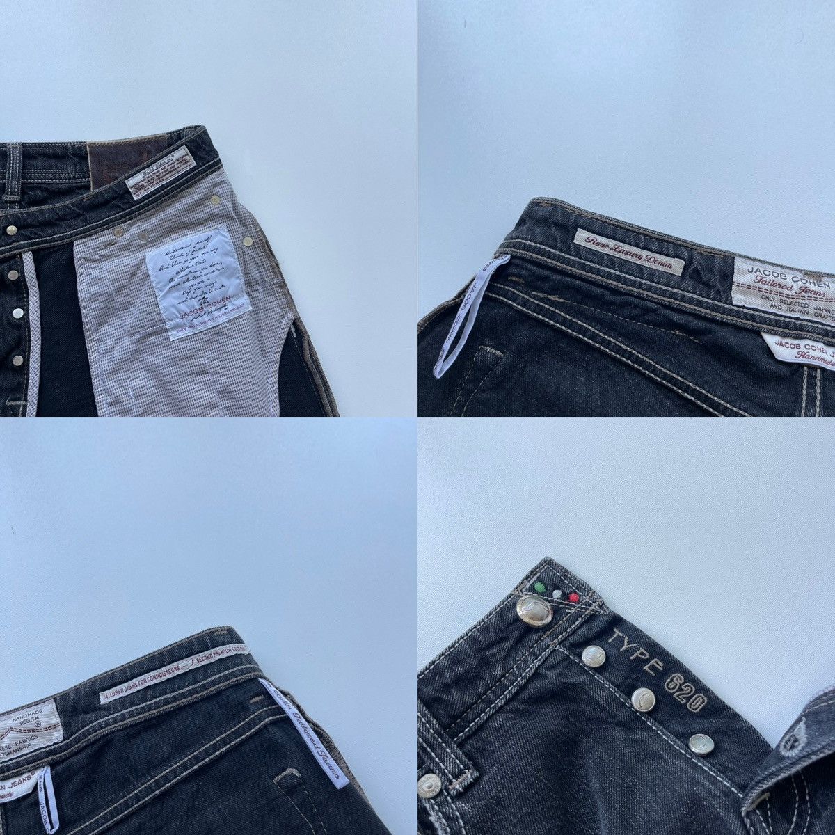Jacob Cohen Jacob Cohen 620 HandMade Luxury Denim Jeans Washed Black Size US 32 / EU 48 - 9 Thumbnail