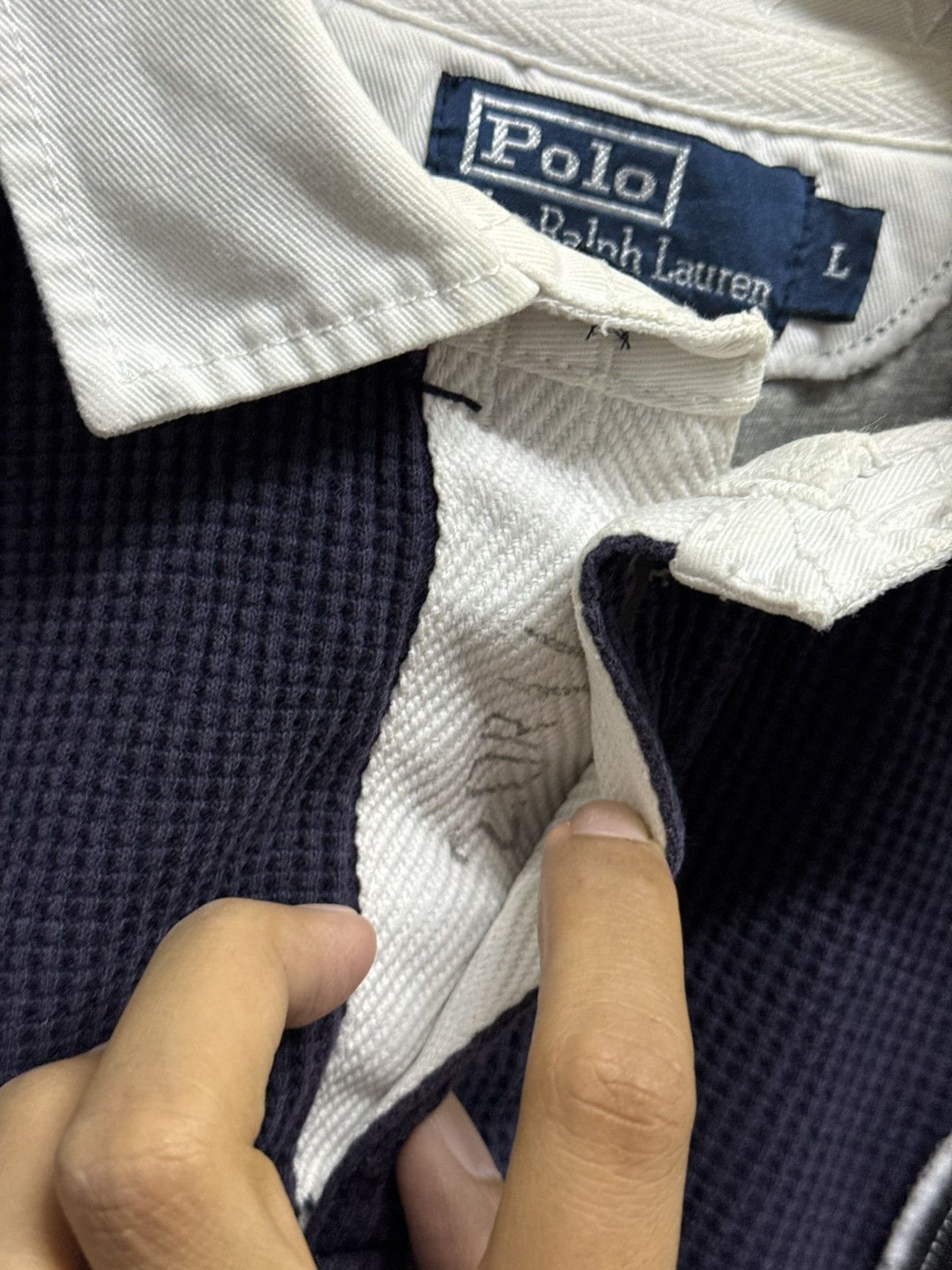 Polo Ralph Lauren Vintage Polo Ralph Lauren Rugby Waffle Size US L / EU 52-54 / 3 - 7 Thumbnail