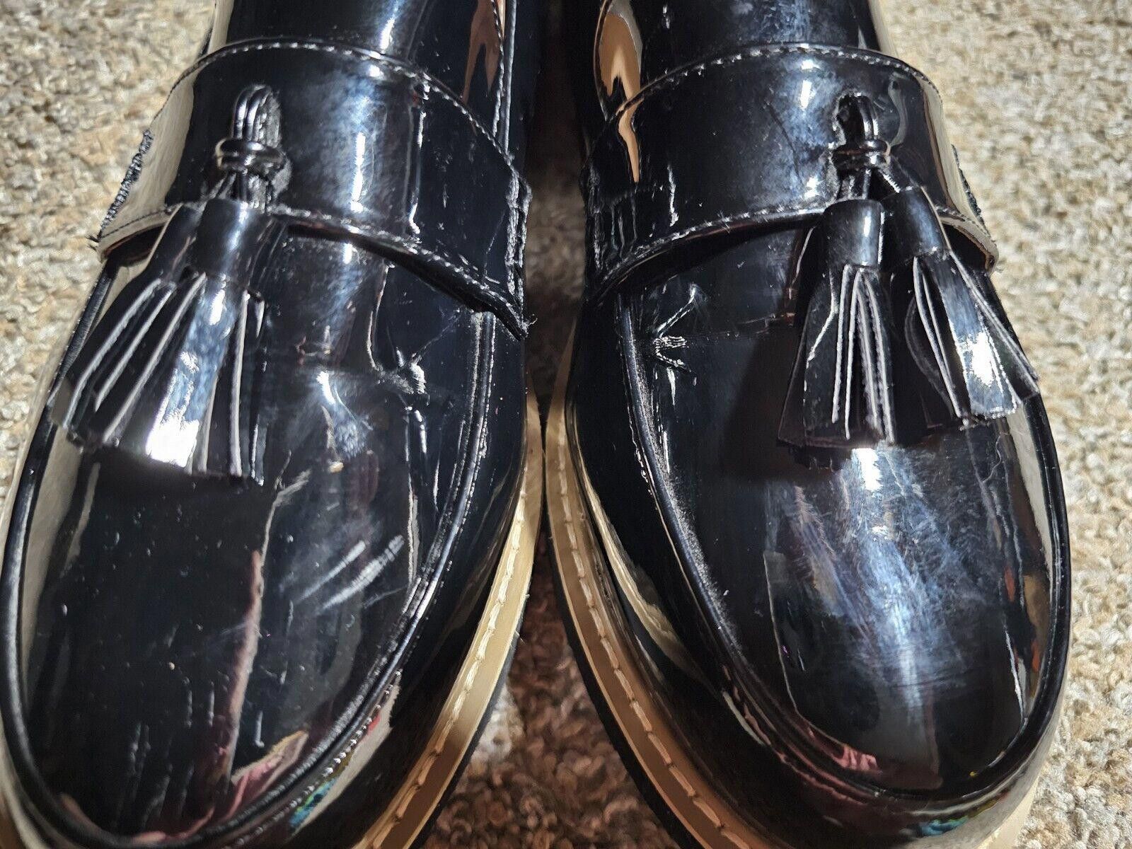 Evan Picone EVANS Black Patent Loafers W/Tassle Ladies 13W Extra Wide Size US 12 / IT 42 - 6 Thumbnail