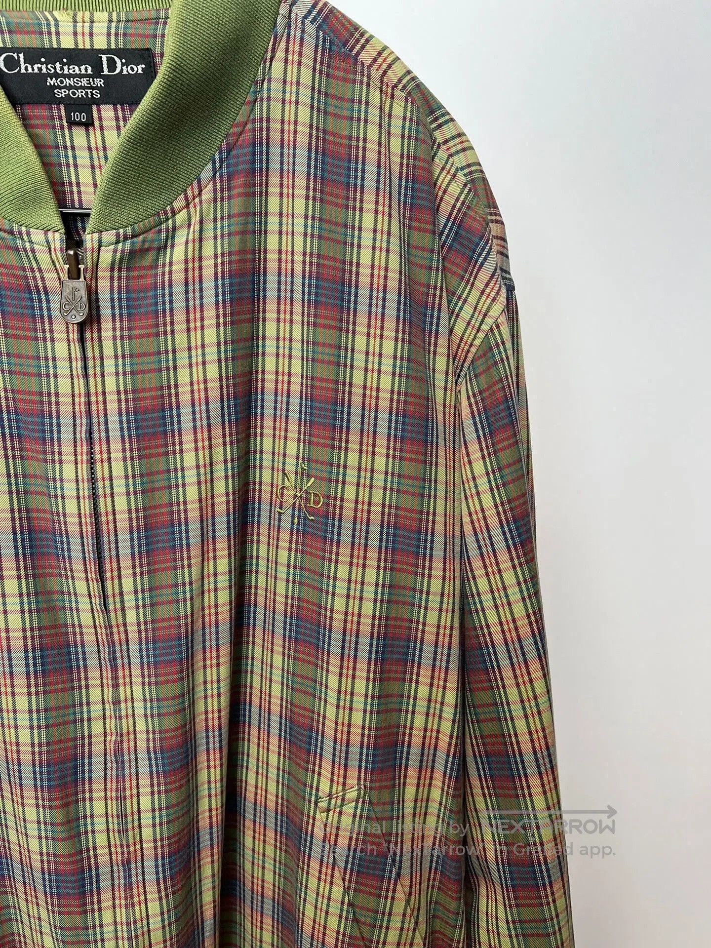 Dior Christian Dior Green Plaid Zip Jacket. Size US M / EU 48-50 / 2 - 5 Thumbnail