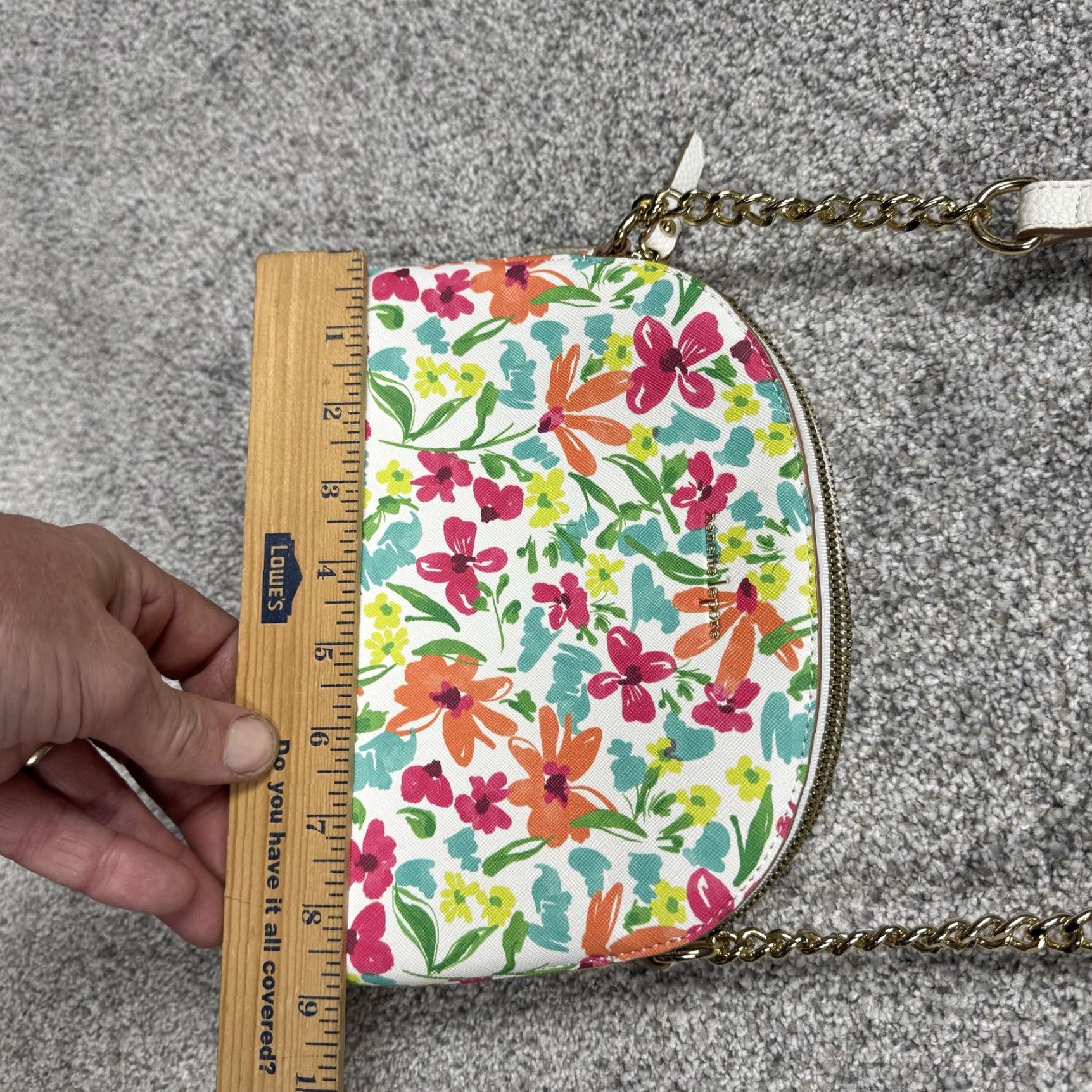 Nanette Lepore Nanette Lepore Crossbody Bag Small Floral Faux Leather Chain Strap Spring Summer Size ONE SIZE - 6 Thumbnail
