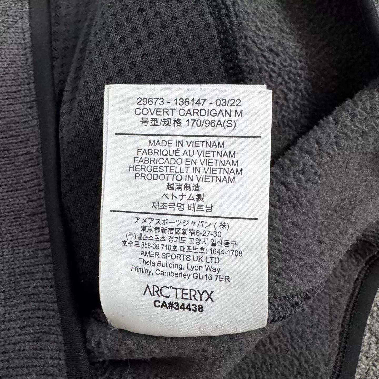 Arc'teryx Arcteryx Covert Gray Outdoor Fleece Stand Collar Unisex S Size US S / EU 44-46 / 1 - 7 Thumbnail