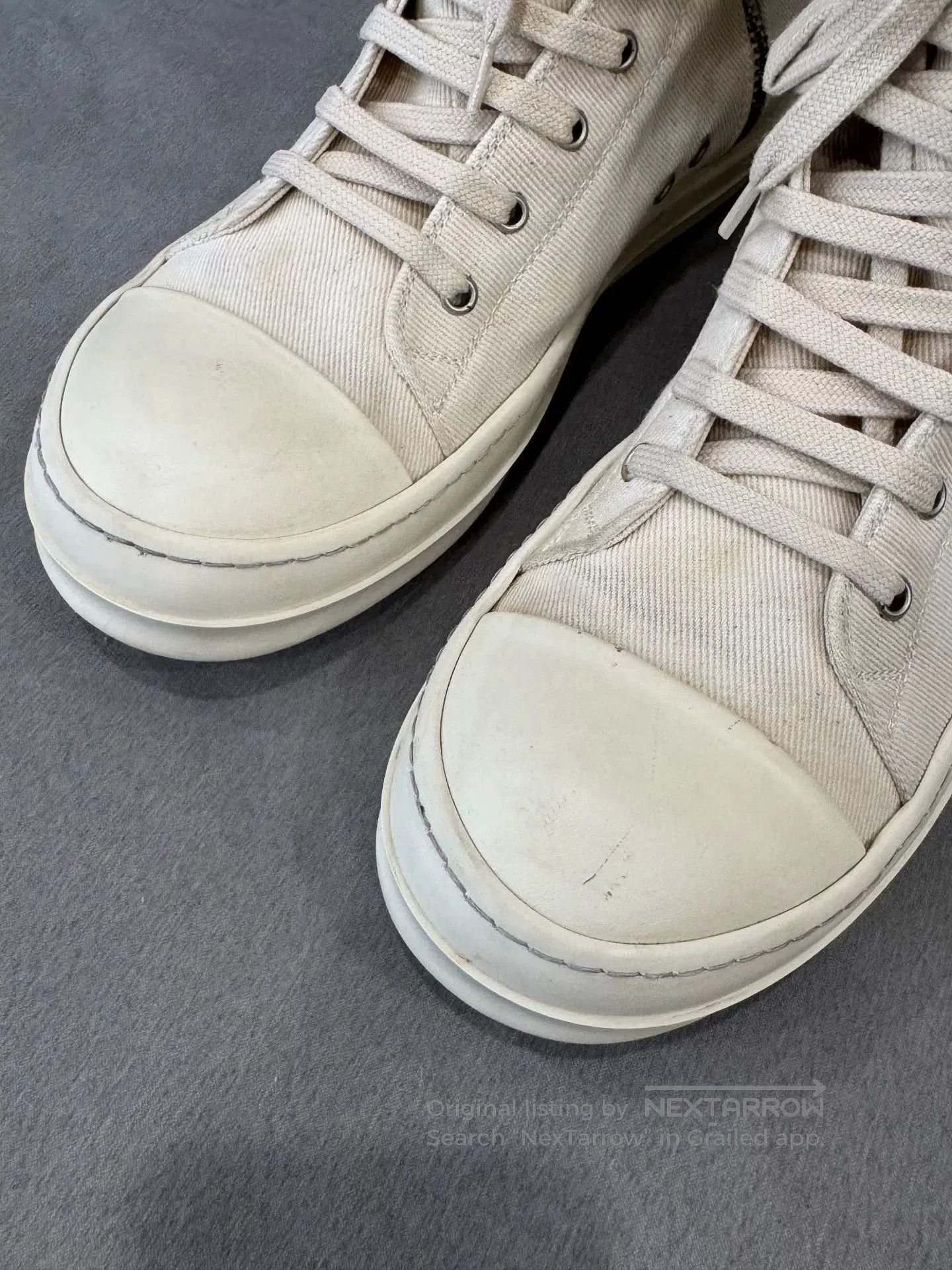 Converse Rick Owens White Canvas High. Size US 9 / EU 42 - 5 Thumbnail