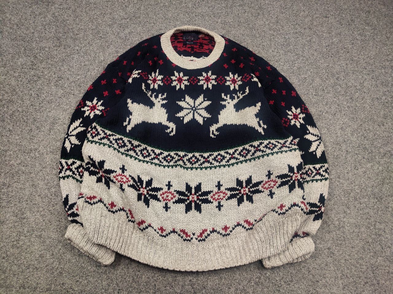 Vintage Vintage 90's Old Glory USA Knit Pattern sweater Ralph lauren Size US L / EU 52-54 / 3 - 3 Thumbnail