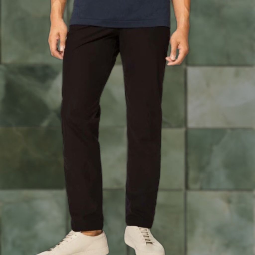 Lululemon ABC Classic Pants Mens 36 Black Warpstreme Straight Chino Regular Inseam 32.5