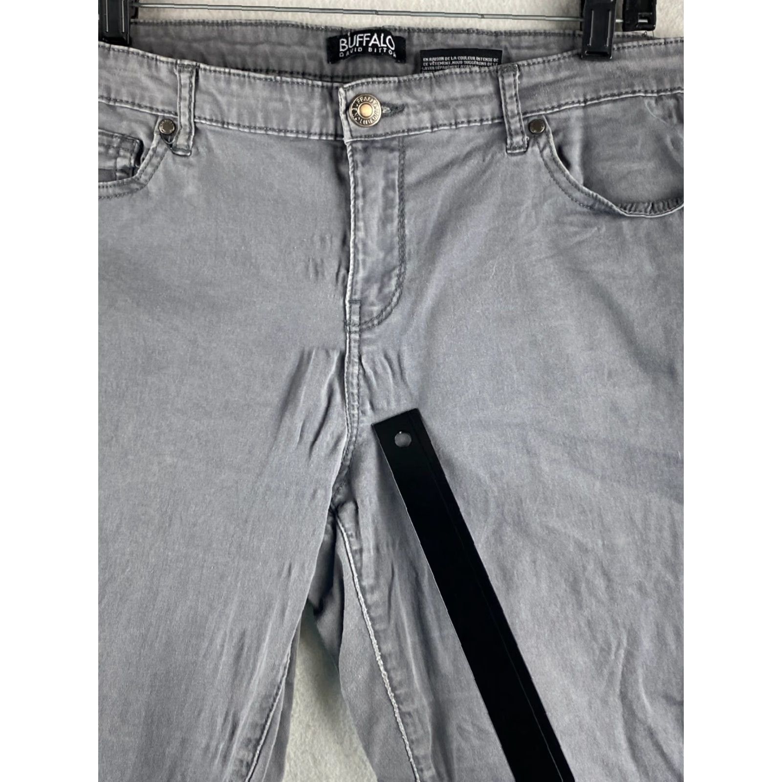 Buffalo David Bitton Buffalo by David Bitton Pants Womens 12 / 32 Gray Daily Ankle Grazer Stretch Skinny Casual Modern 90s Mens Womens Boys Girls Size 34" / US 12 / IT 48 - 3 Thumbnail