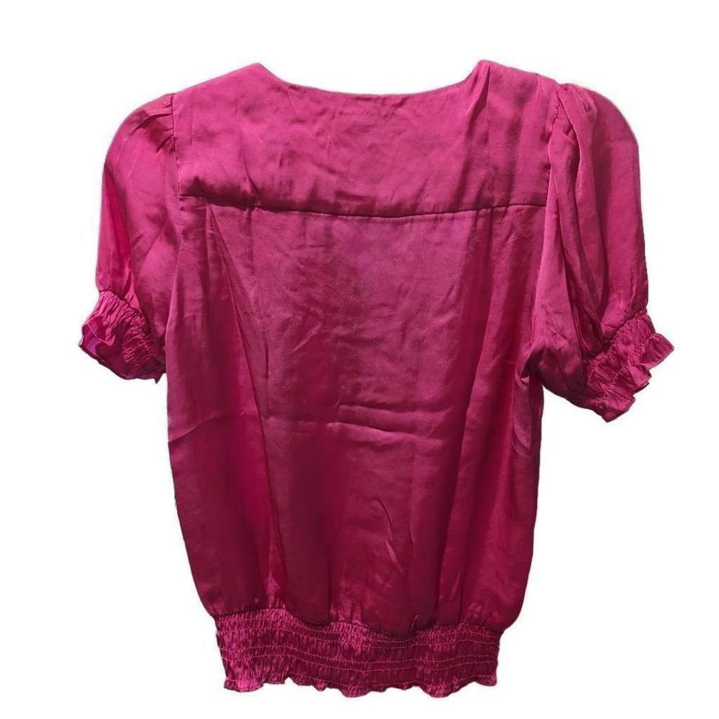 Other NWT 1.STATE Womens Pink Short Puffed Sleeves Blouse Top XS Size XS / US 0-2 / IT 36-38 - 3 Thumbnail