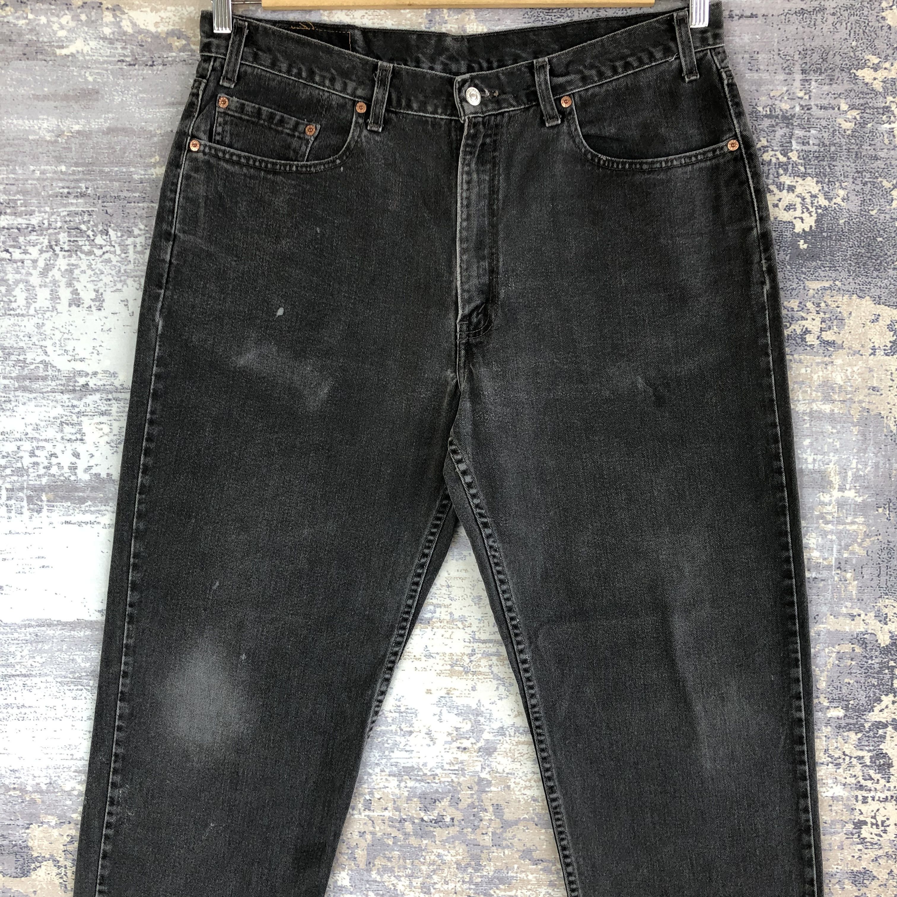 Levi's Vintage Levis 550 Jeans Super Black Levi's Faded Denim Size US 36 / EU 52 - 3 Thumbnail