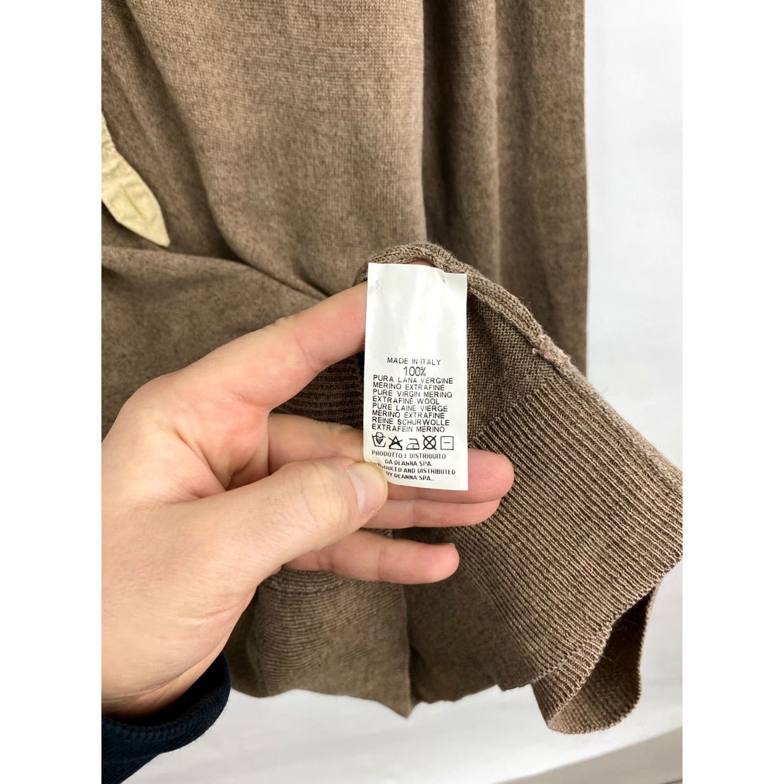 Neil Barrett Neil Barrett Pura Lana Vergine Merino Sweaters Made in Italy L Pullover Mens Brown Size L Size US L / EU 52-54 / 3 - 7 Thumbnail