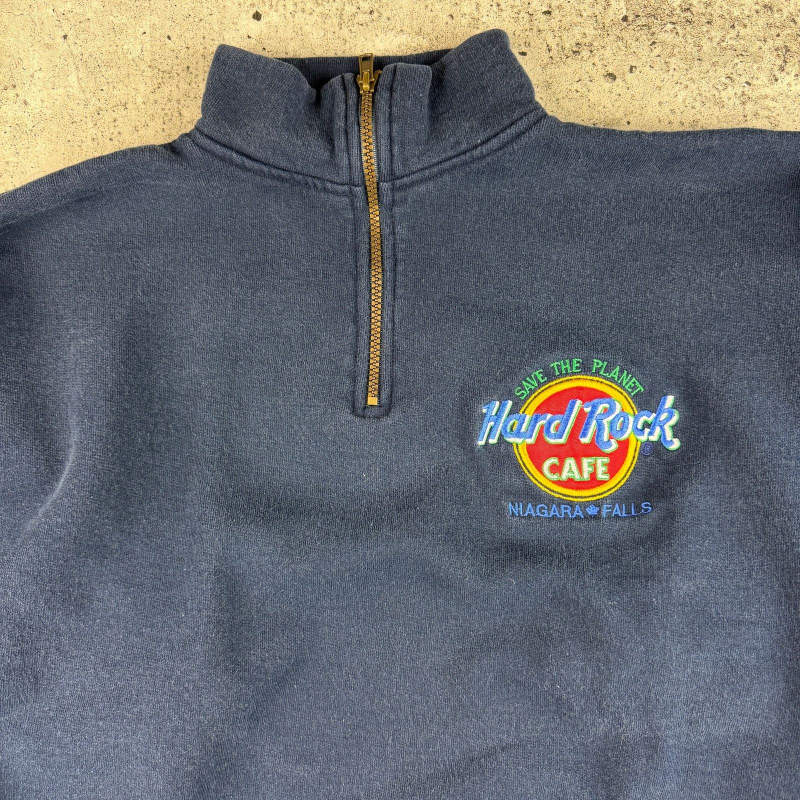 Hard Rock Cafe Vintage Hard Rock Cafe 1/4 Sweatshirt Save The Planet SizeXL Size US XL / EU 56 / 4 - 1 Thumbnail