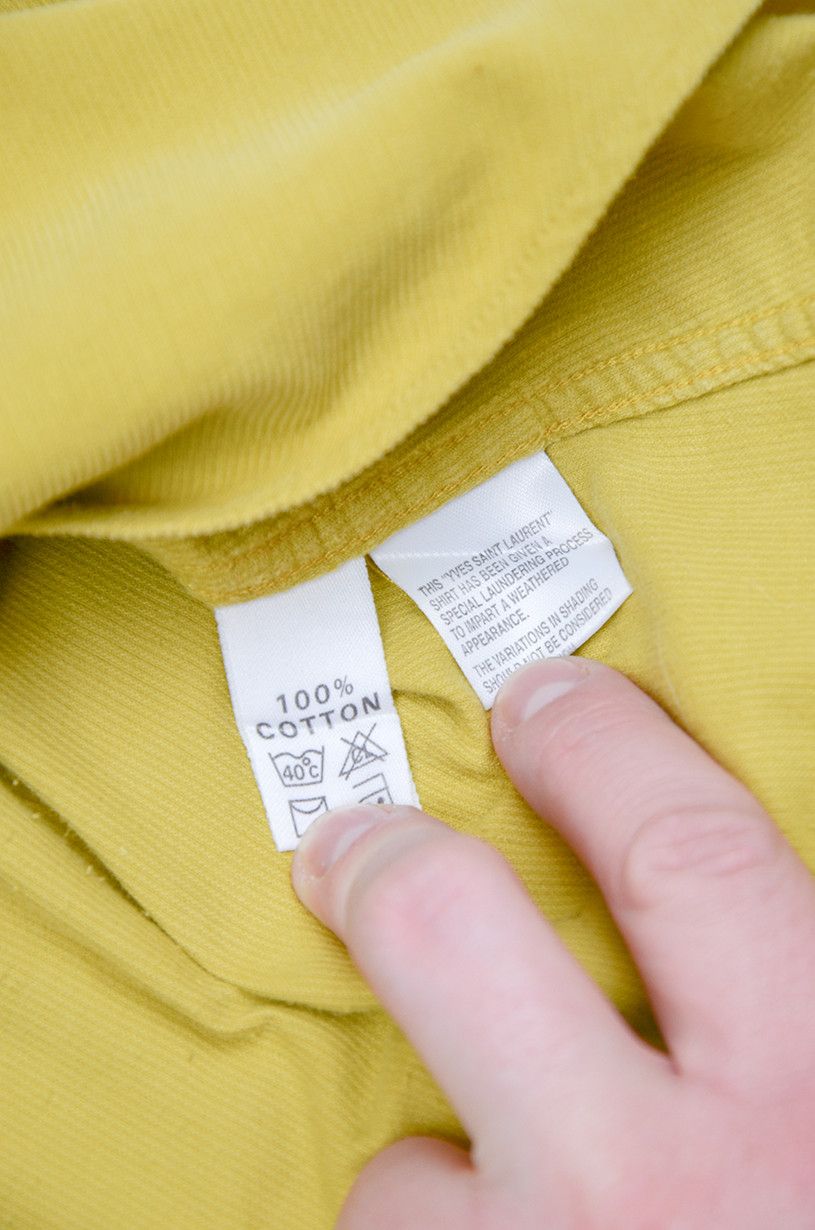 Yves Saint Laurent SAINT LAURENT JEANS Yellow Velvet Shirt Size S / US 4 / IT 40 - 7 Thumbnail