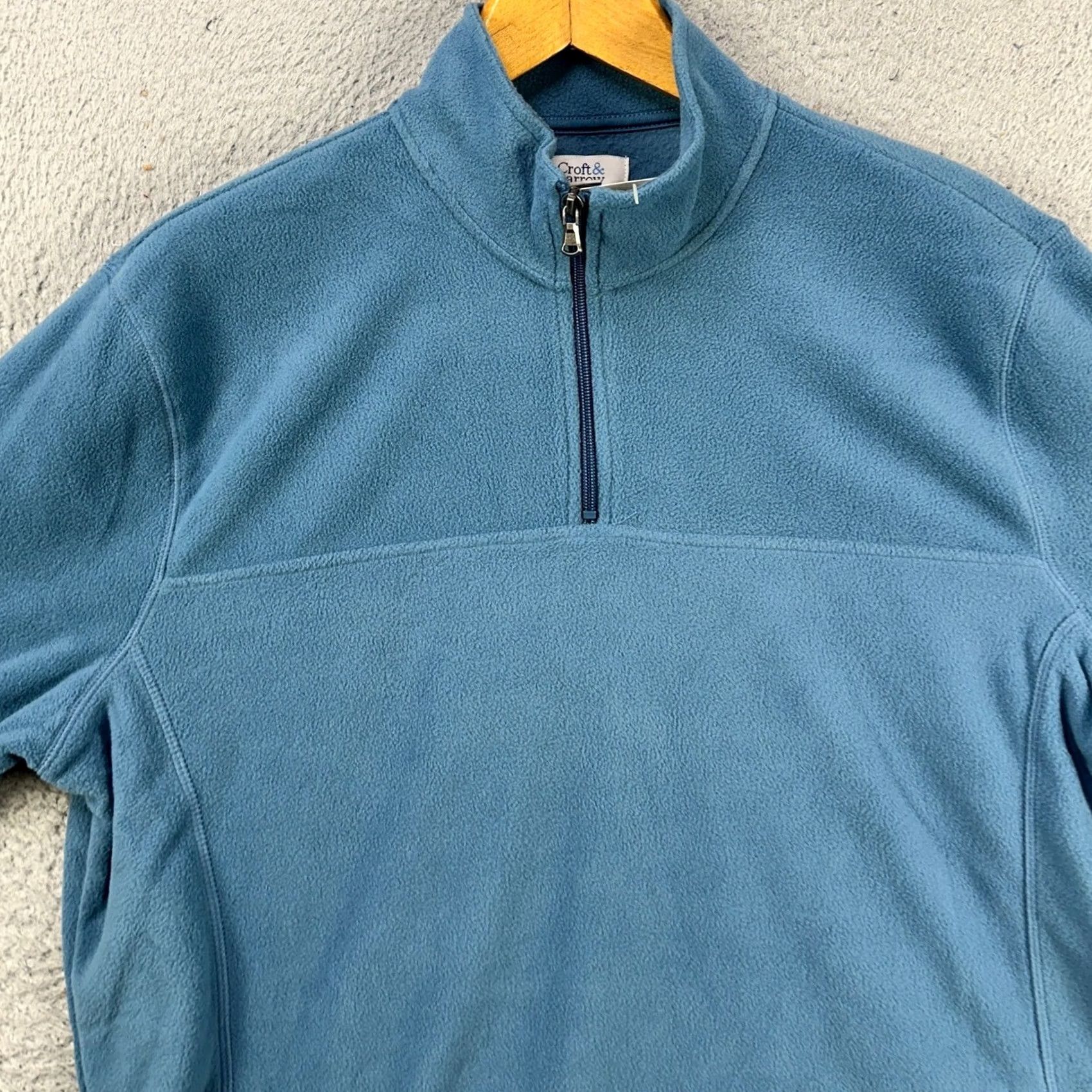Croft & Barrow Croft & Barrow Sweatshirt Pullover Mens Large Blue 1/4 Zip Long Sleeve NEW Size US L / EU 52-54 / 3 - 6 Thumbnail