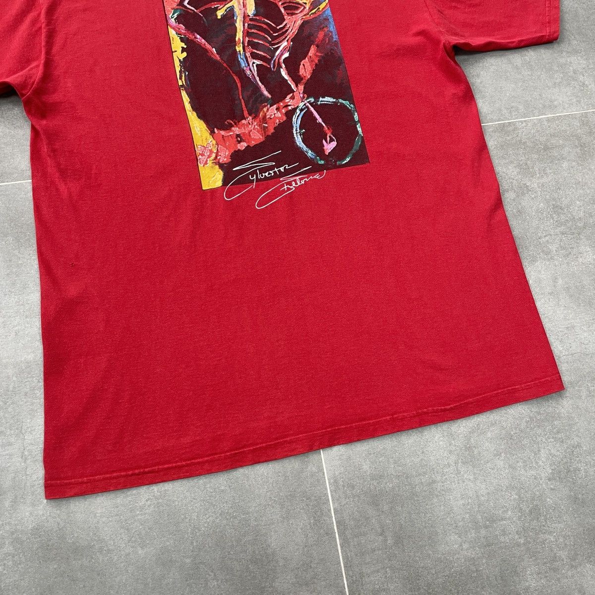 Planet Hollywood × Vintage Planet Hollywood 1991 Hercules O'clock Stallone T-Shirt Size US XL / EU 56 / 4 - 14 Thumbnail