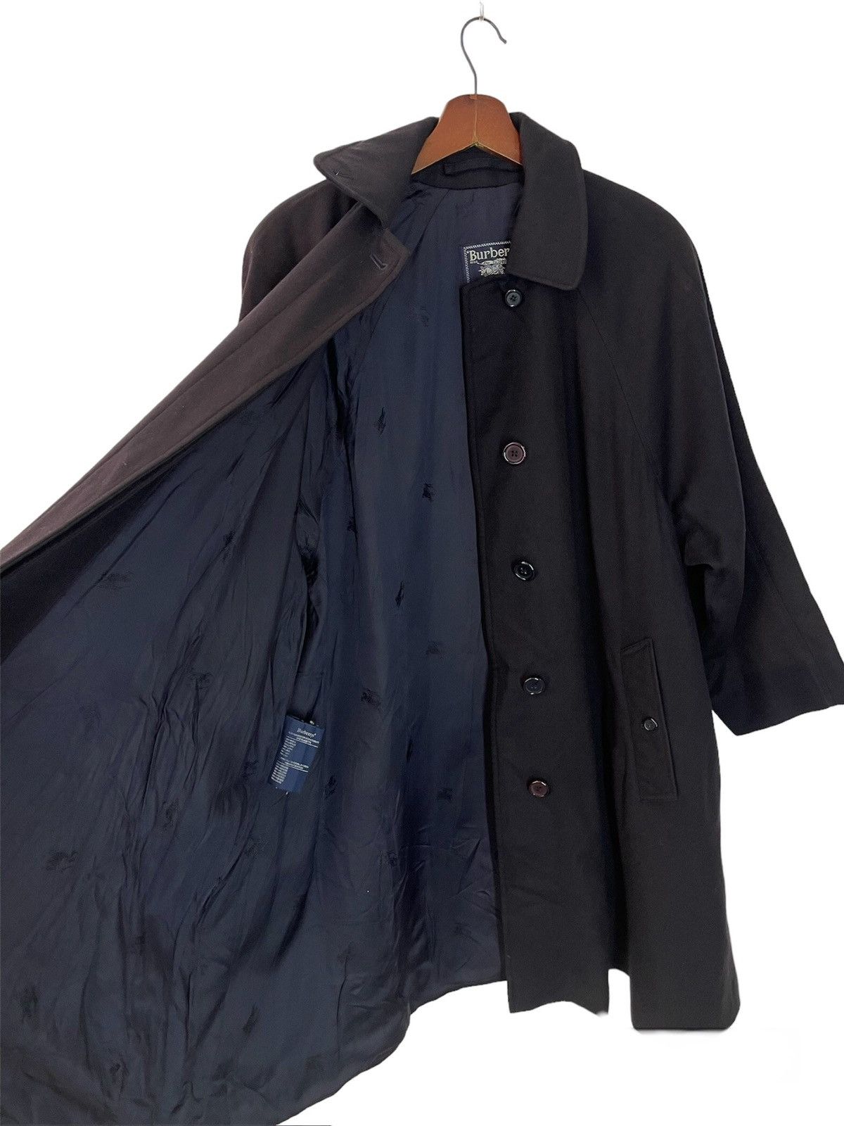 VINTAGE BURBERRYS MADE IN ENGLAND WOOL TRENCH COAT