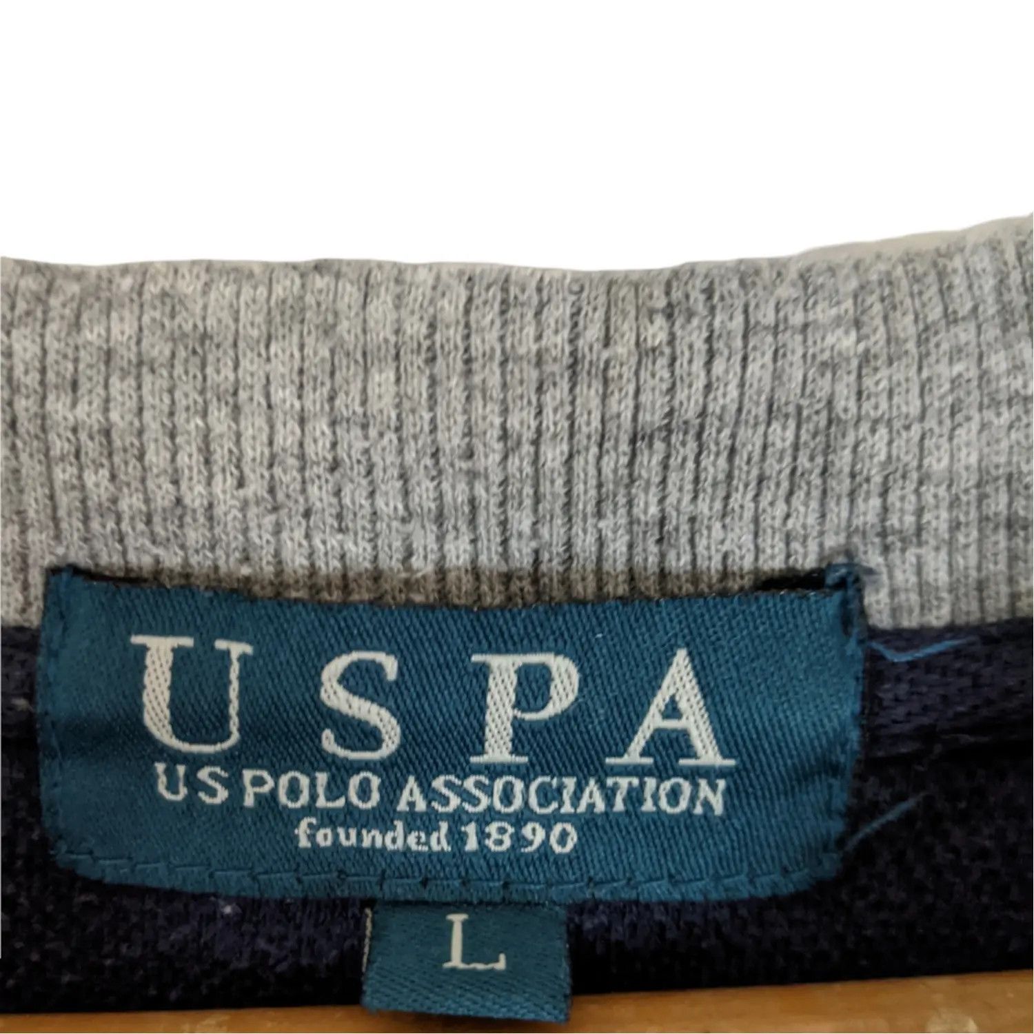 U.S. Polo Assn. × Vintage USPA Rap Hip Hop Style Jumper Sweatshirt Size US L / EU 52-54 / 3 - 7 Thumbnail