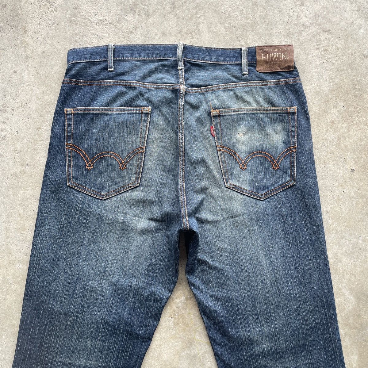 Edwin W39x26.5💥 Vintage Edwin Distressed Faded Jeans Pants Denim Size US 39 - 11 Thumbnail